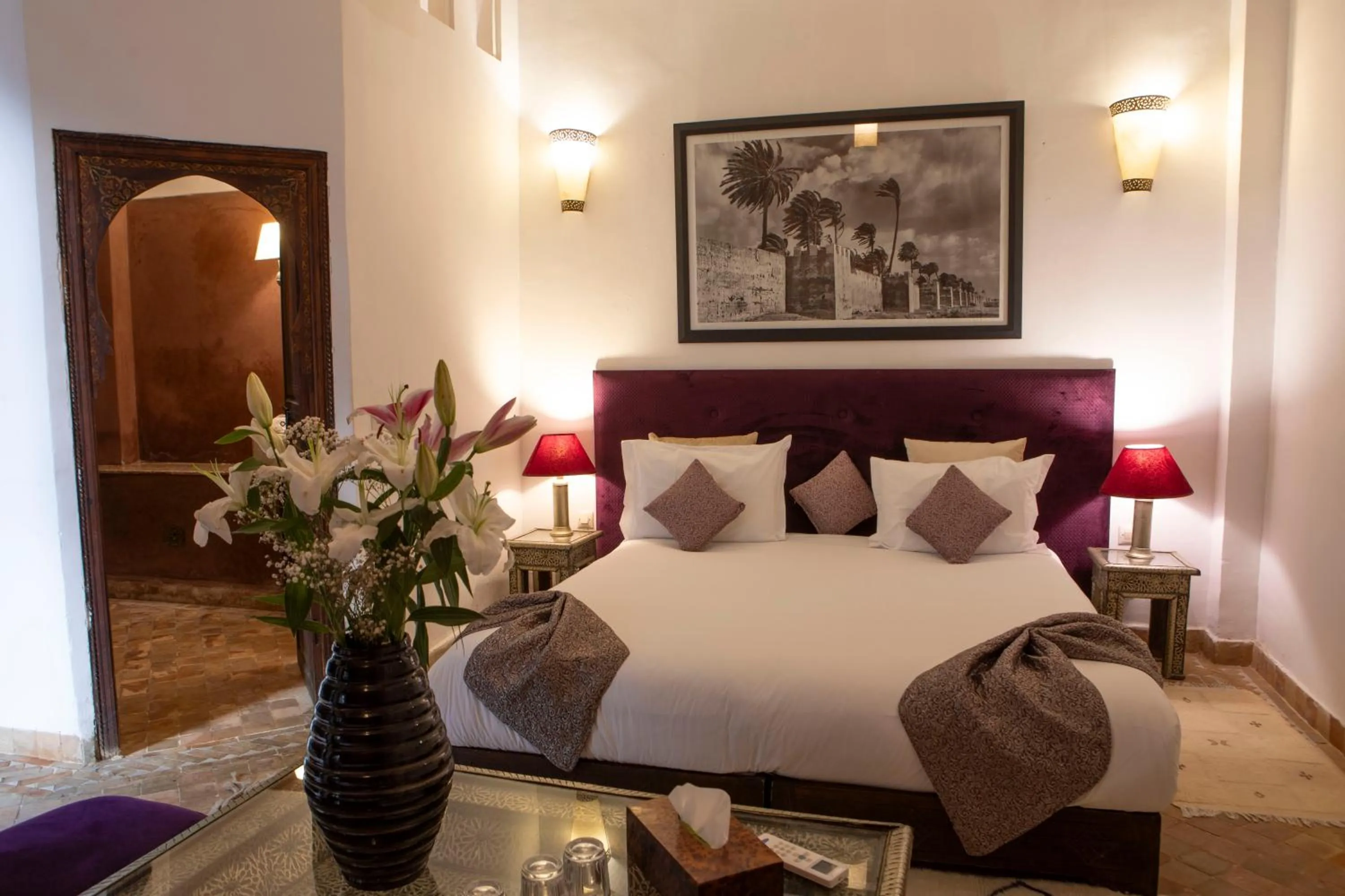 Bed in Riad Pachavana