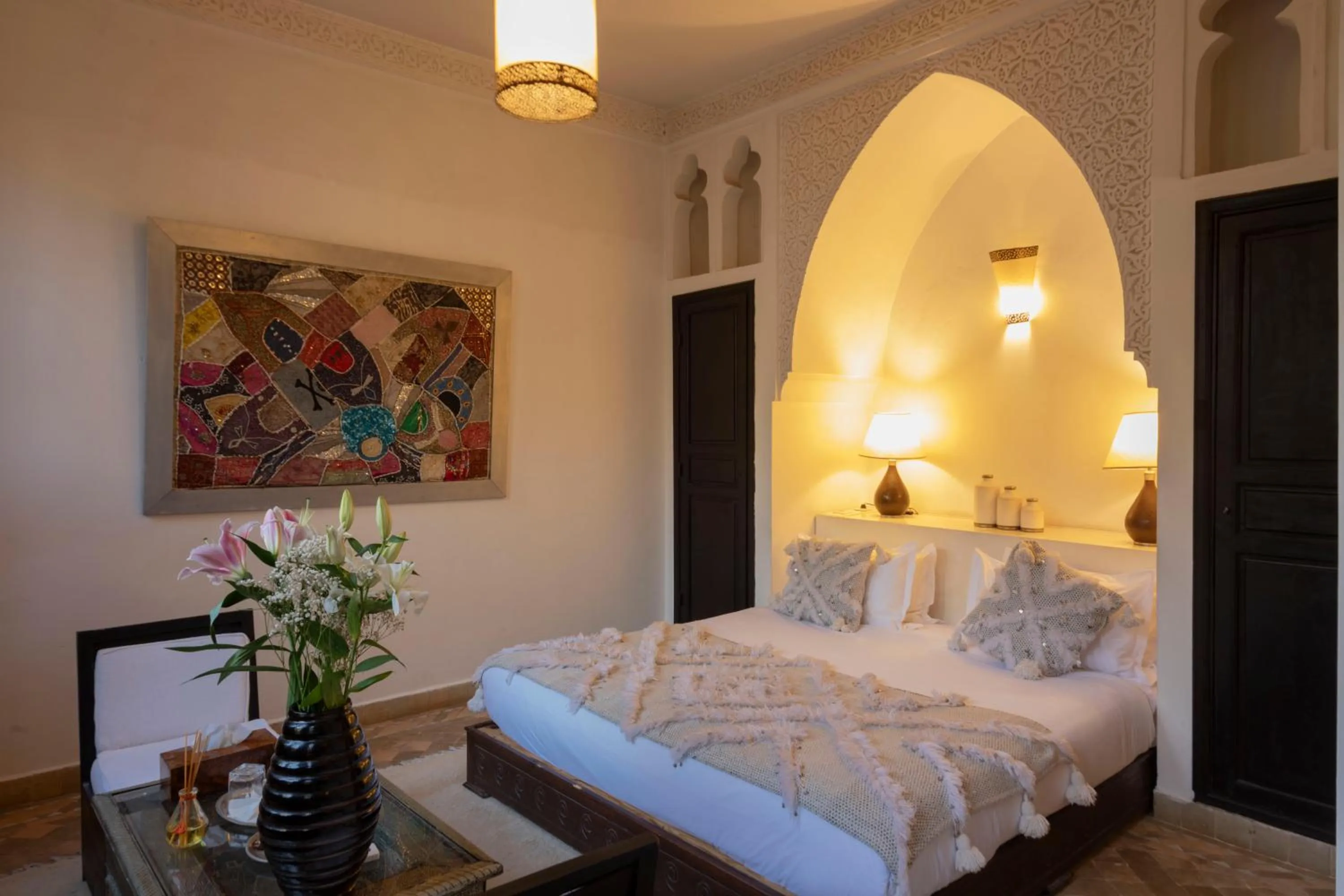Bed in Riad Pachavana