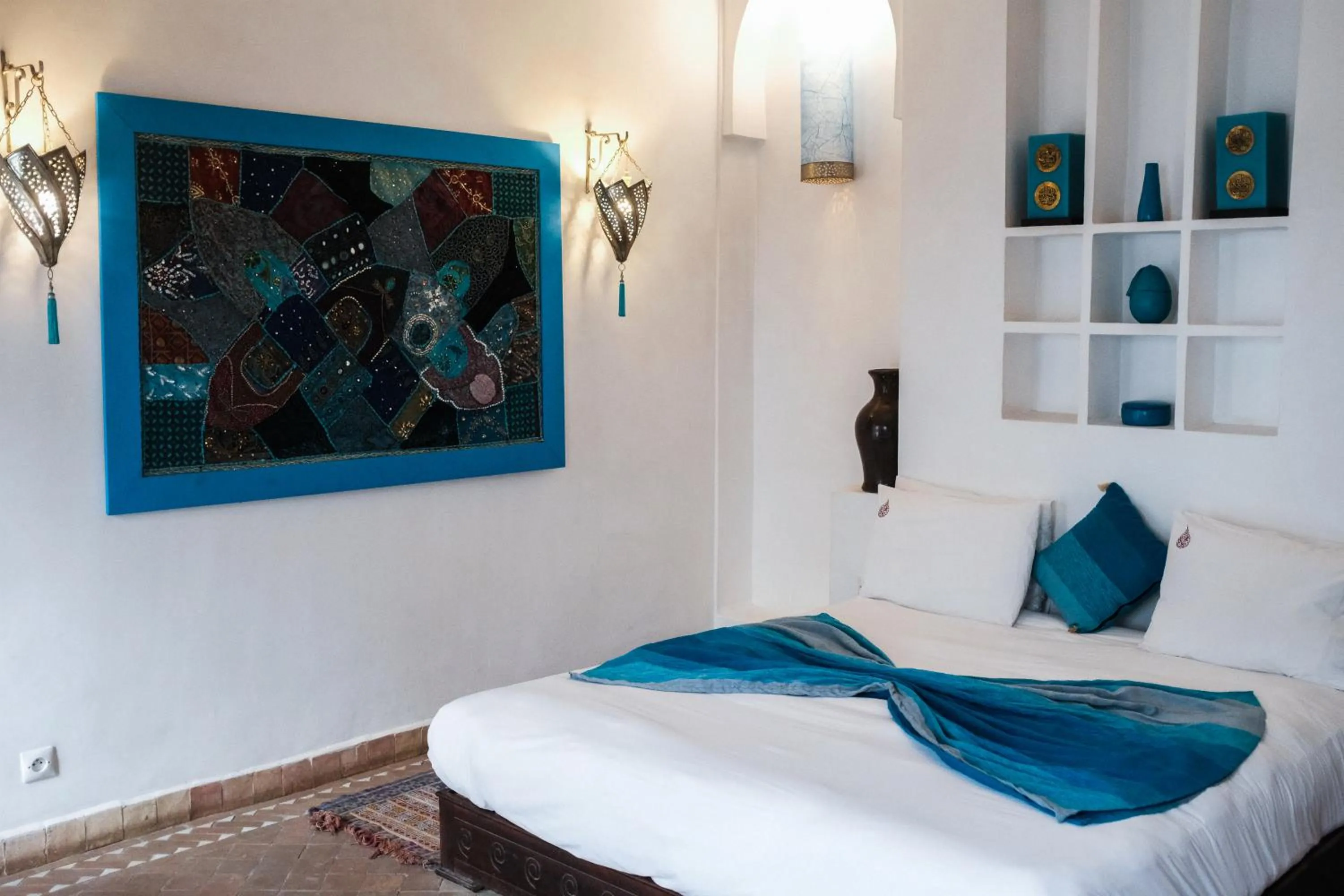 Bed in Riad Pachavana