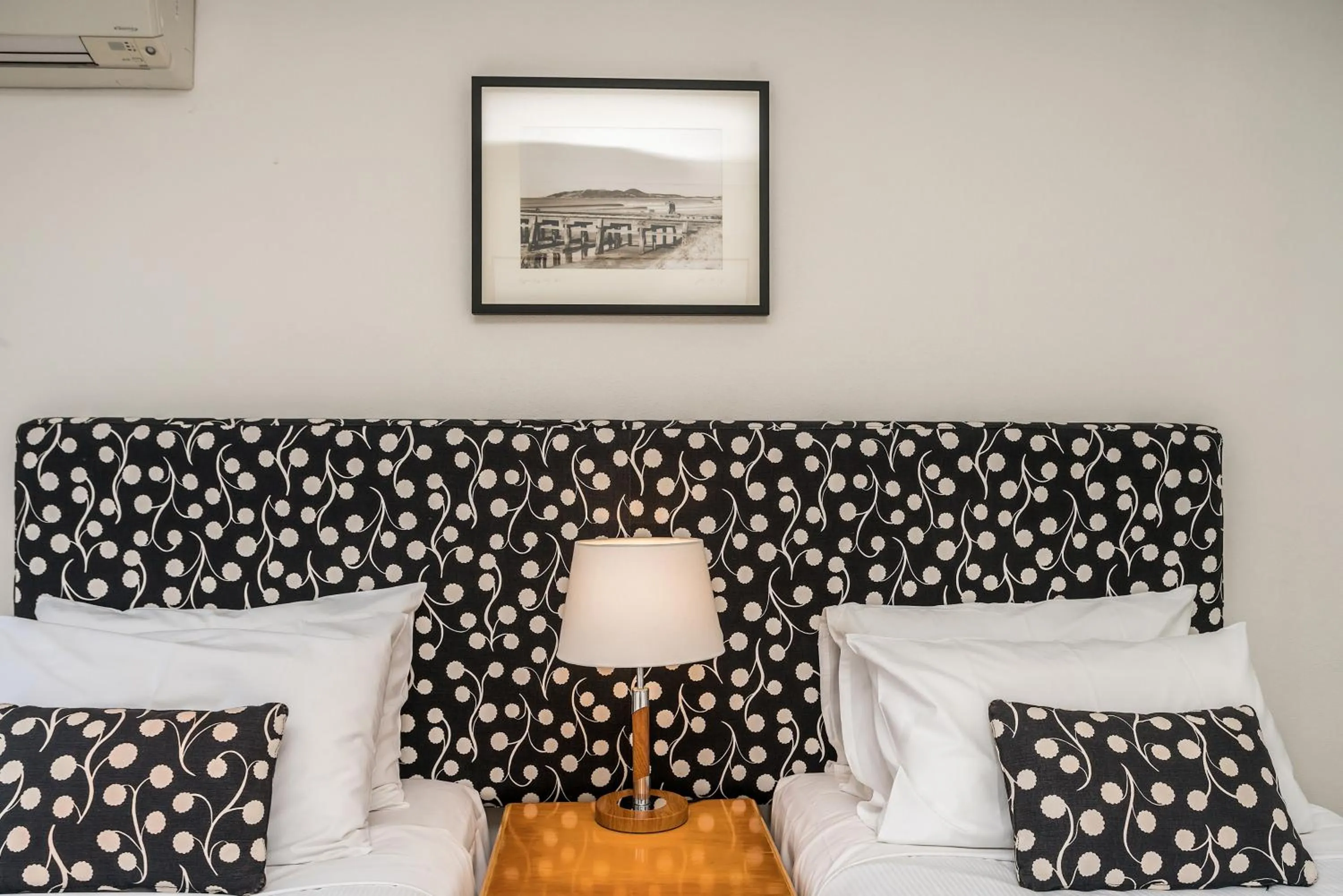 Bedroom, Bed in Bayview Beachfront Apartments, in town right on the beach