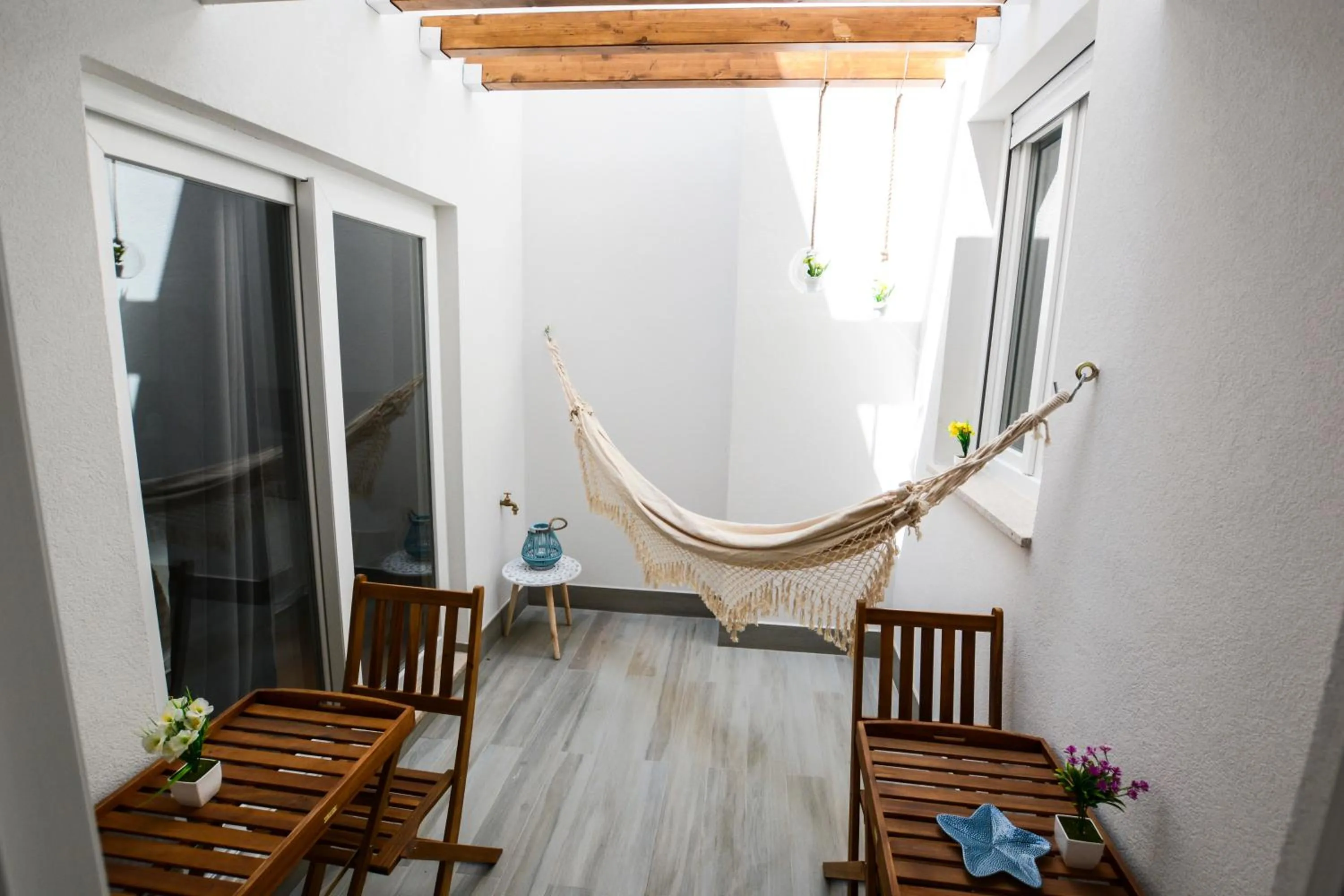 Balcony/Terrace in LUXURY Golden River Apartment - In the Heart of city center and wine cellars