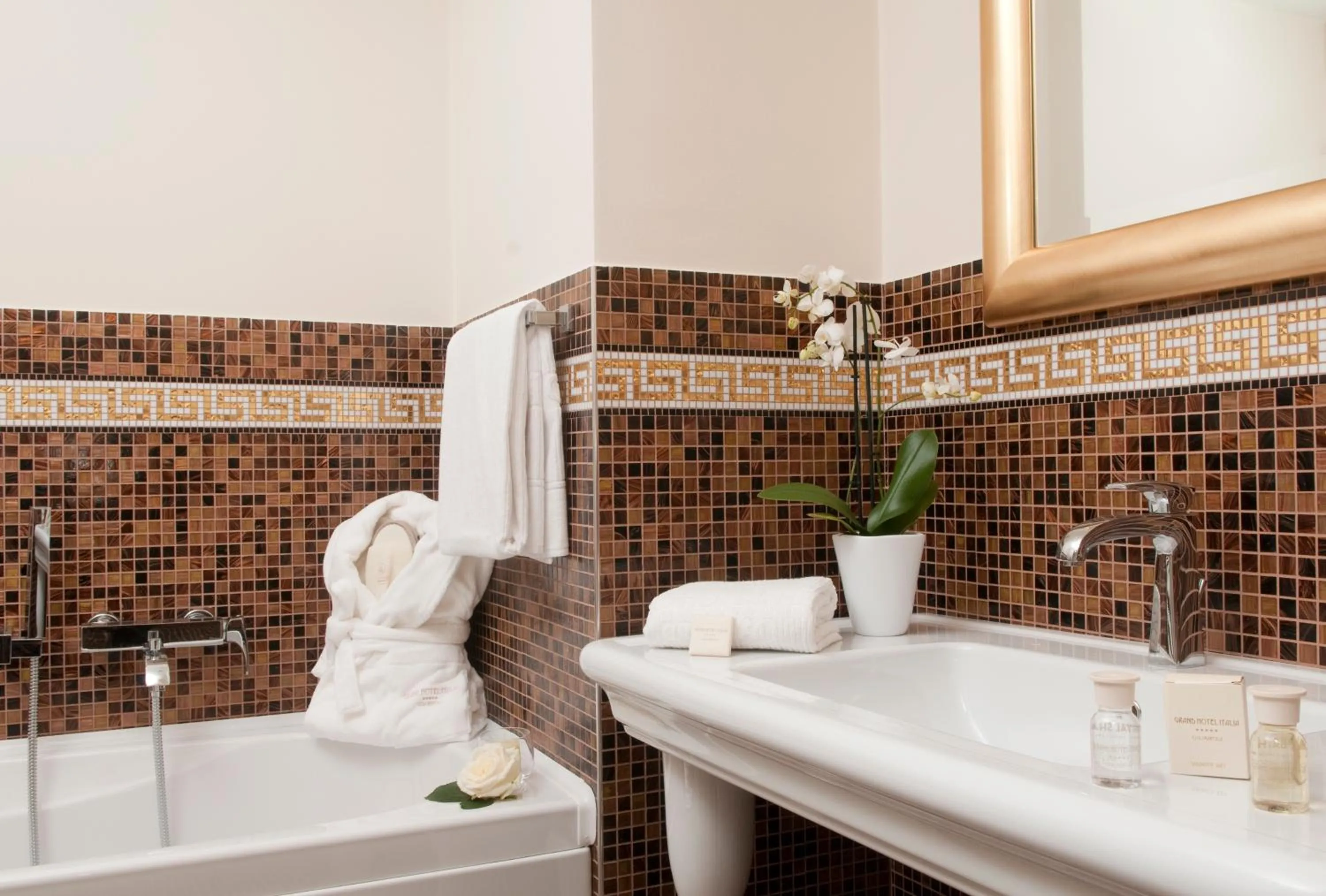 Bathroom in Grand Hotel Italia