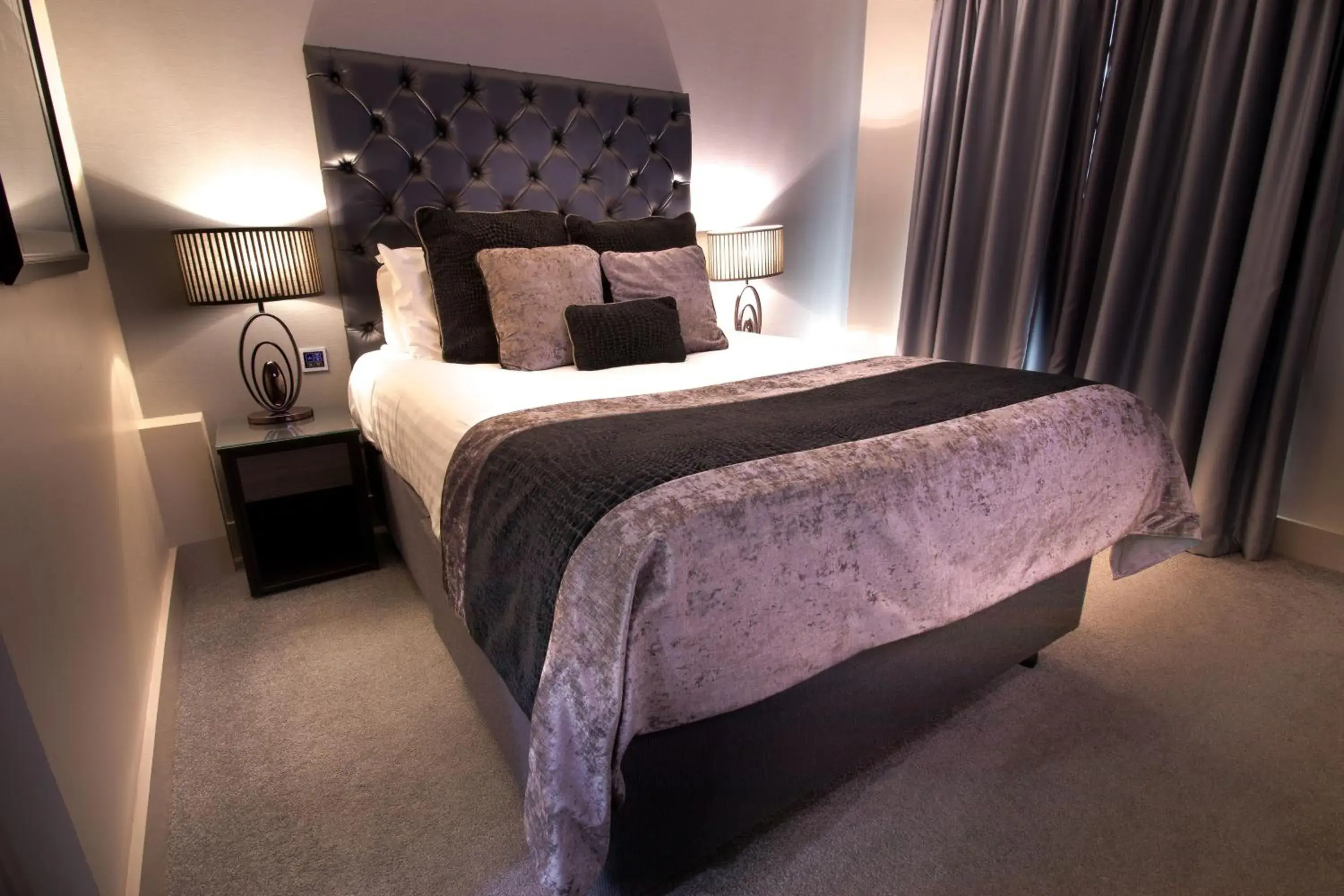 Bedroom, Bed in The Continental Hotel and Spa, Heathrow Bedroom, Bed in The Continental Hotel and Spa, Heathrow