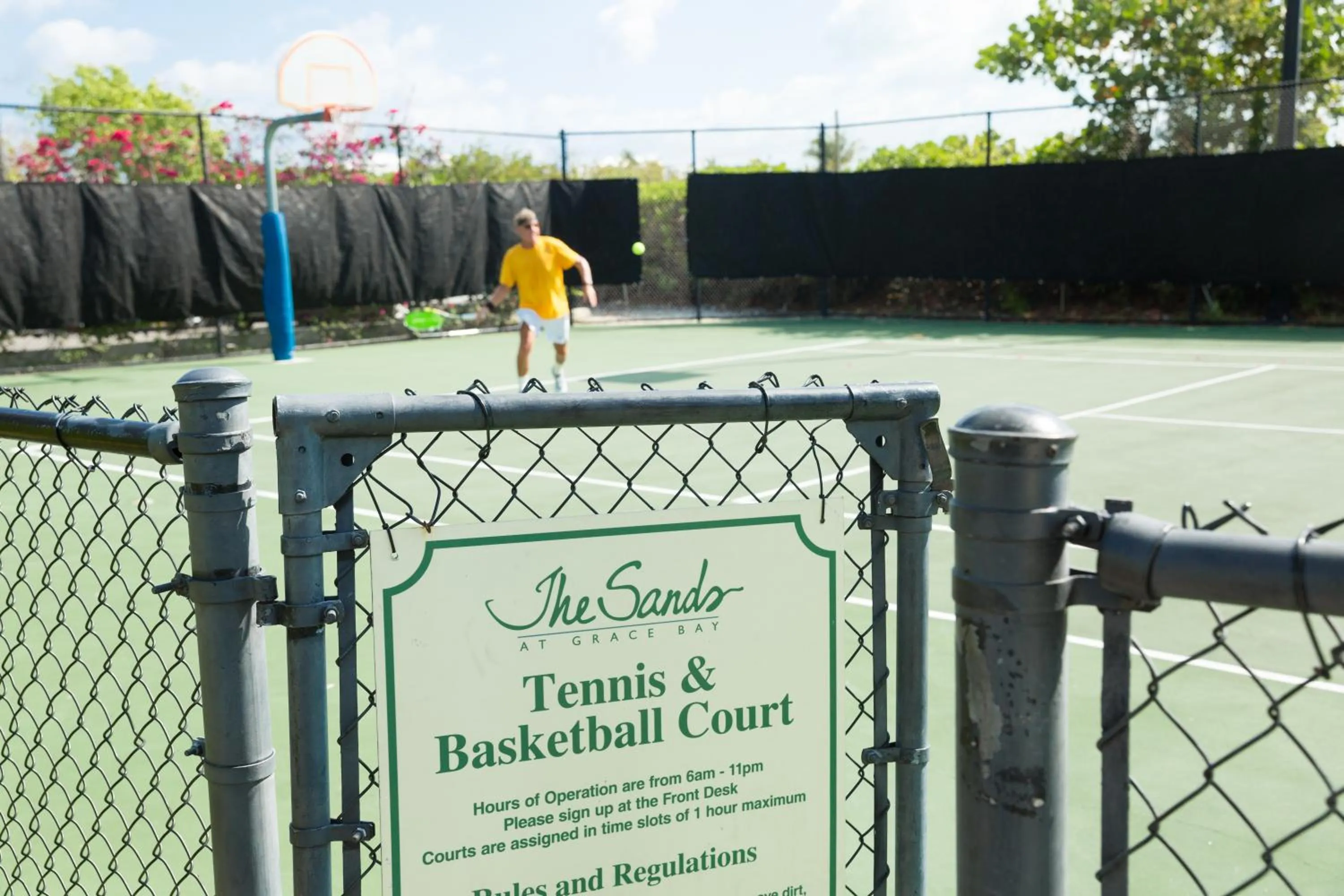 Tennis court in The Sands at Grace Bay