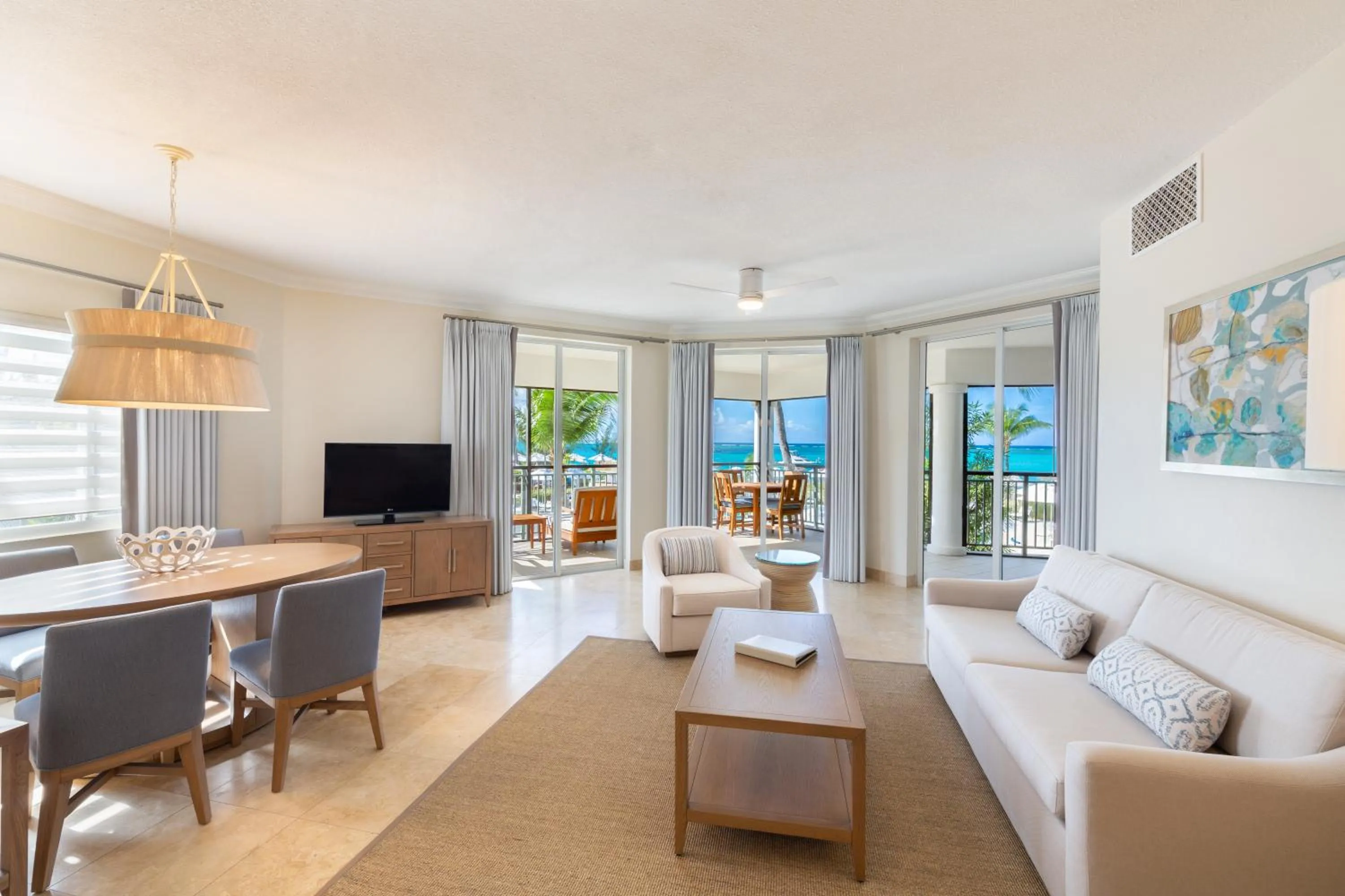 Living room in The Sands at Grace Bay