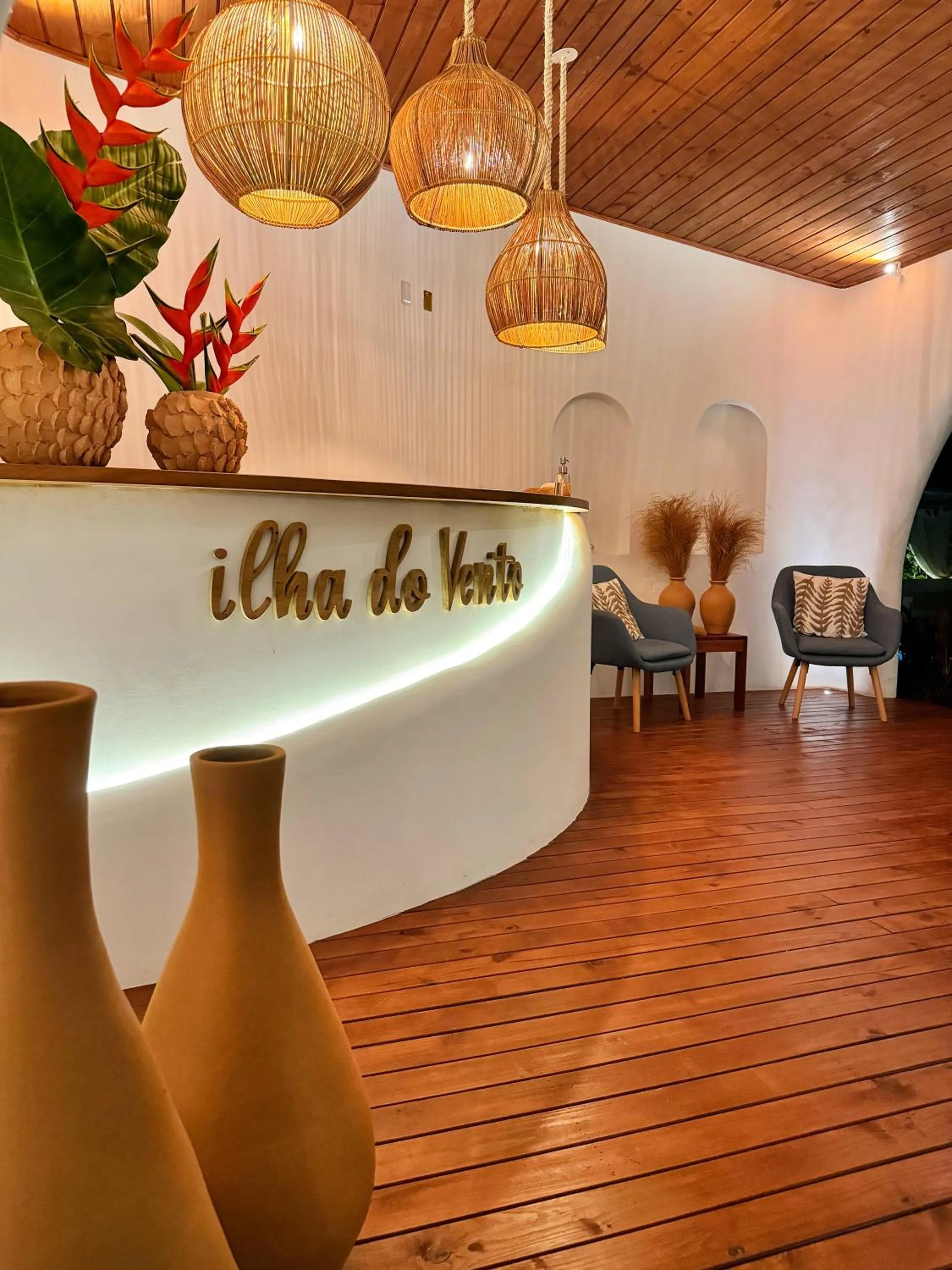 Lobby or reception in Pousada Ilha do Vento