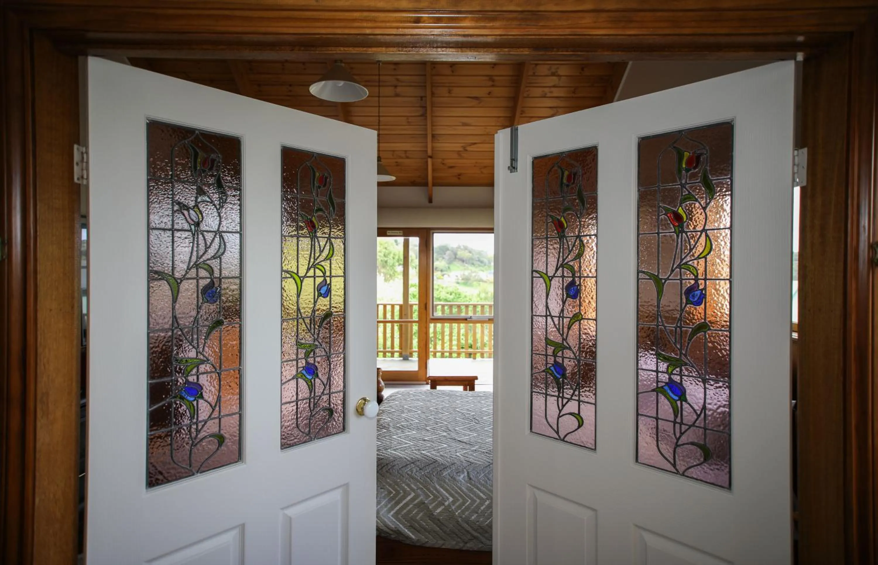 Decorative detail, Bed in Daysy Hill Country Cottages