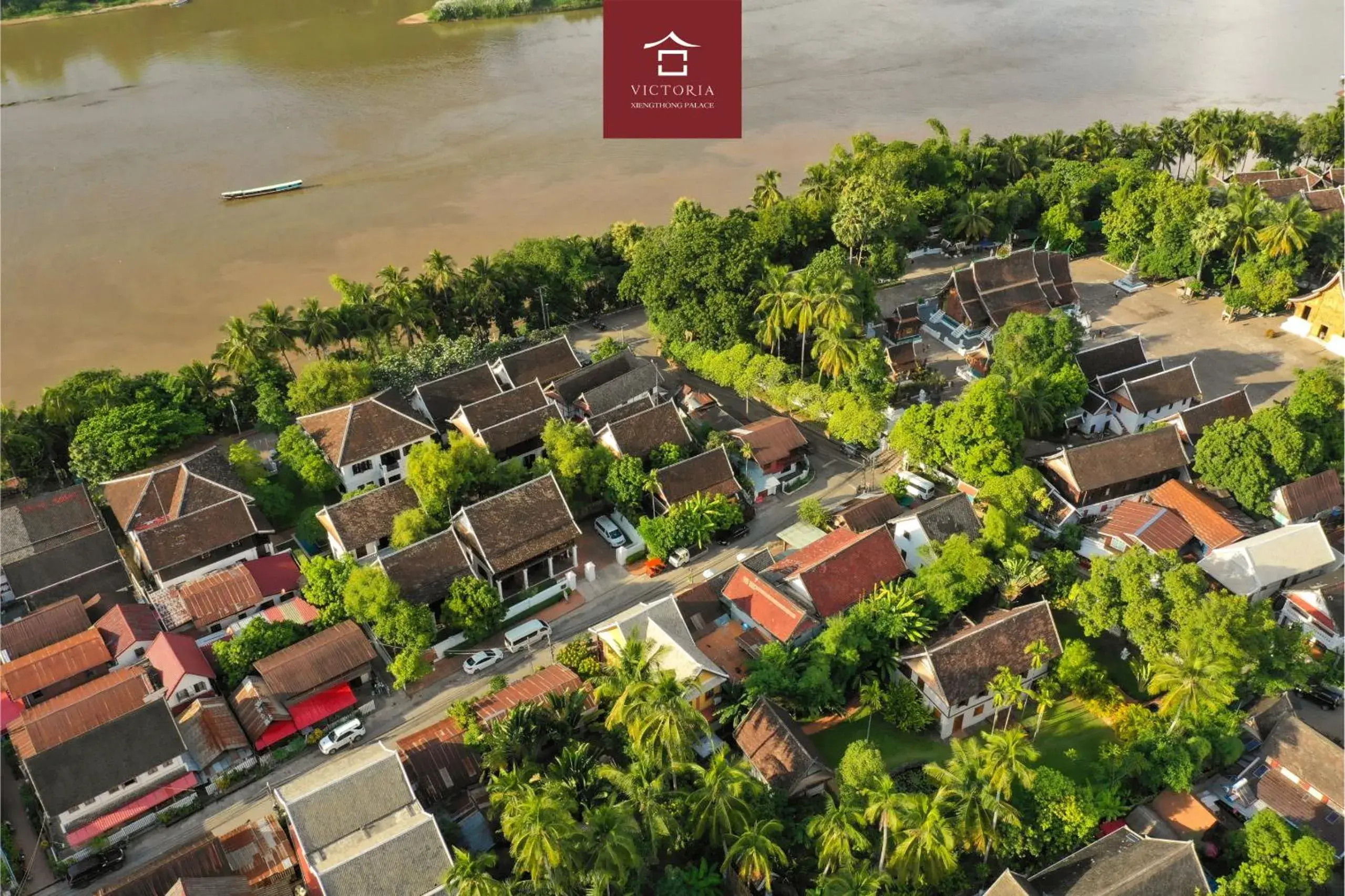 Bird's eye view in Victoria XiengThong Palace Bird's eye view in Victoria XiengThong Palace