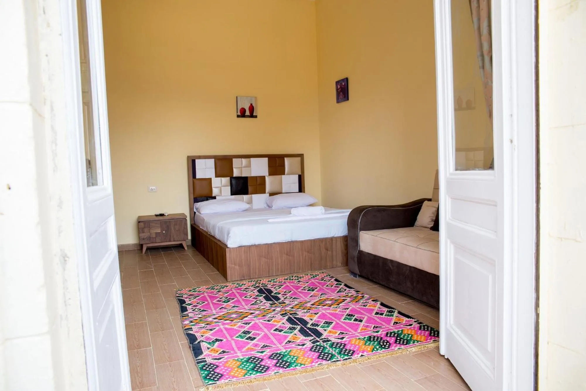 Bed in New Grand Royal Hotel Cairo