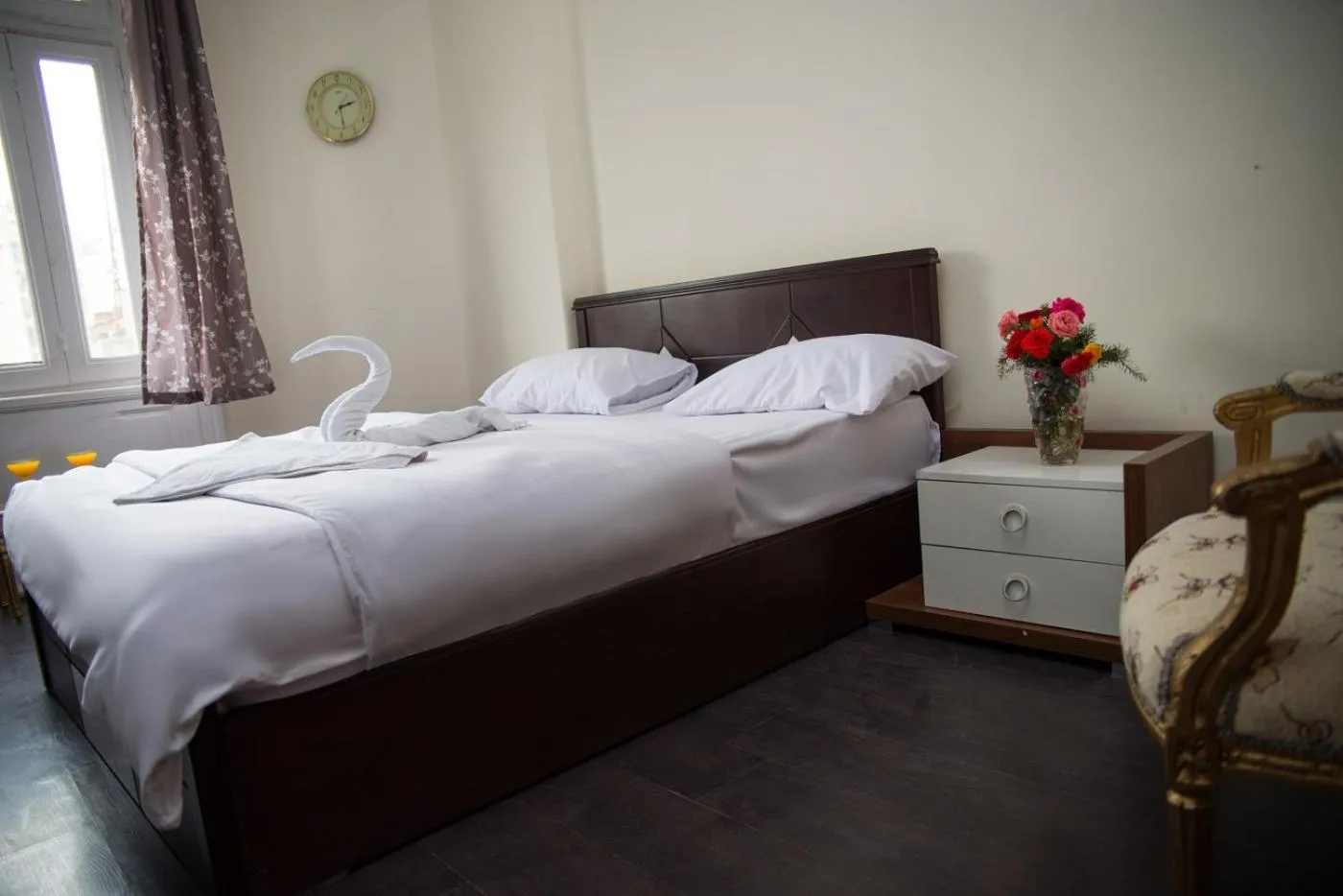 Bed in New Grand Royal Hotel Cairo