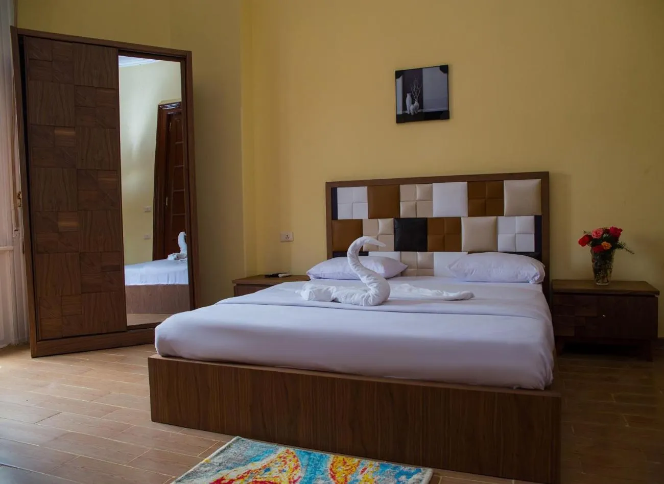 Bed in New Grand Royal Hotel Cairo