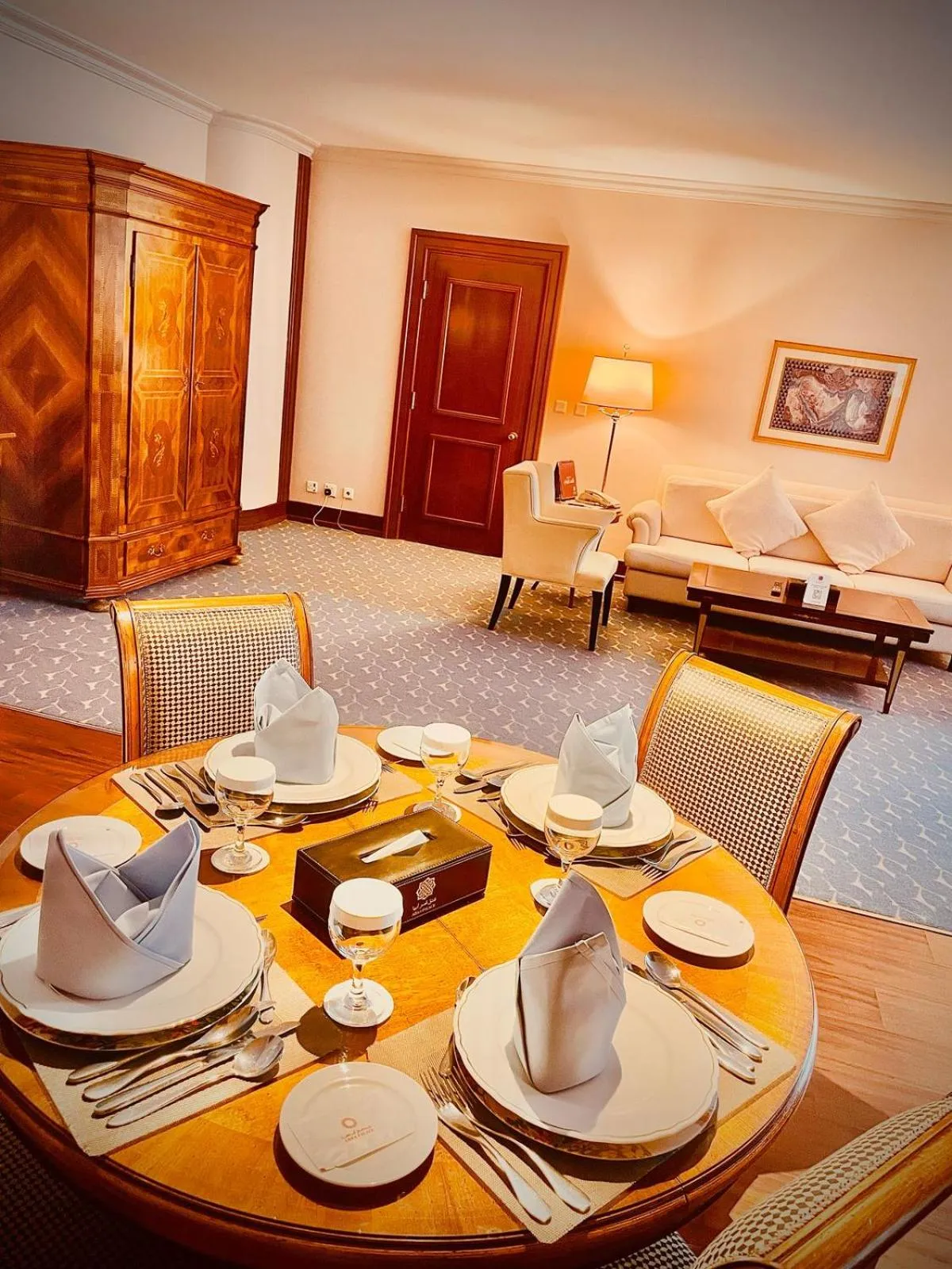 Seating area in Abha Palace Hotel