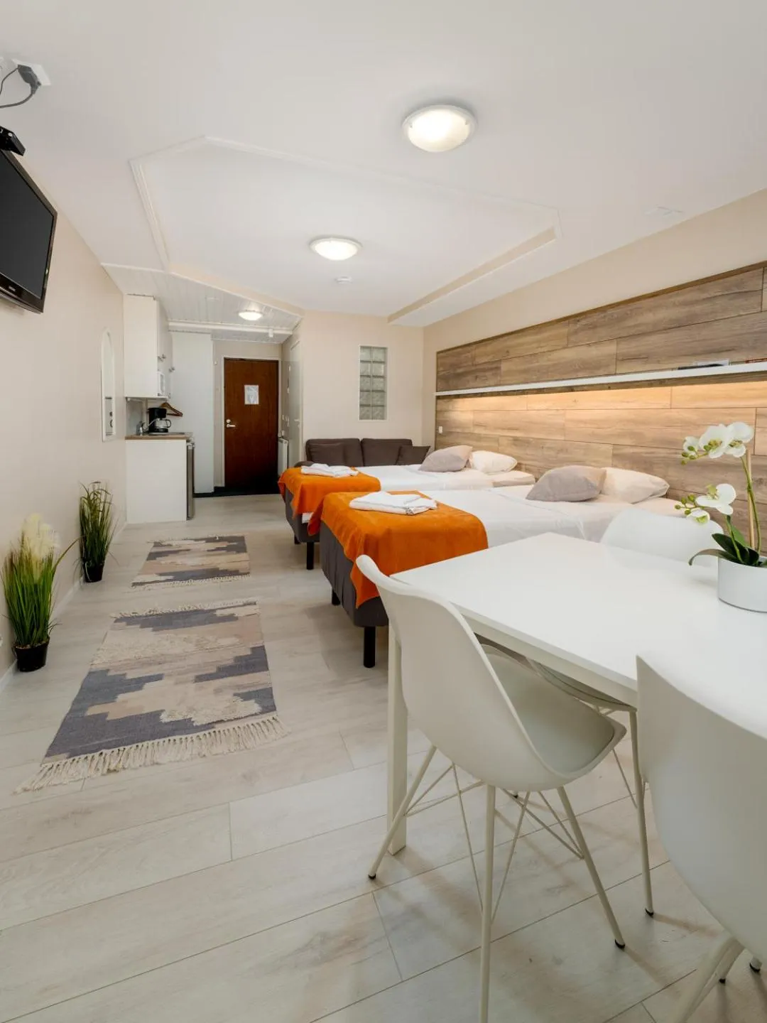 Bed in Jääskän Loma Apartment Hotel Härmä