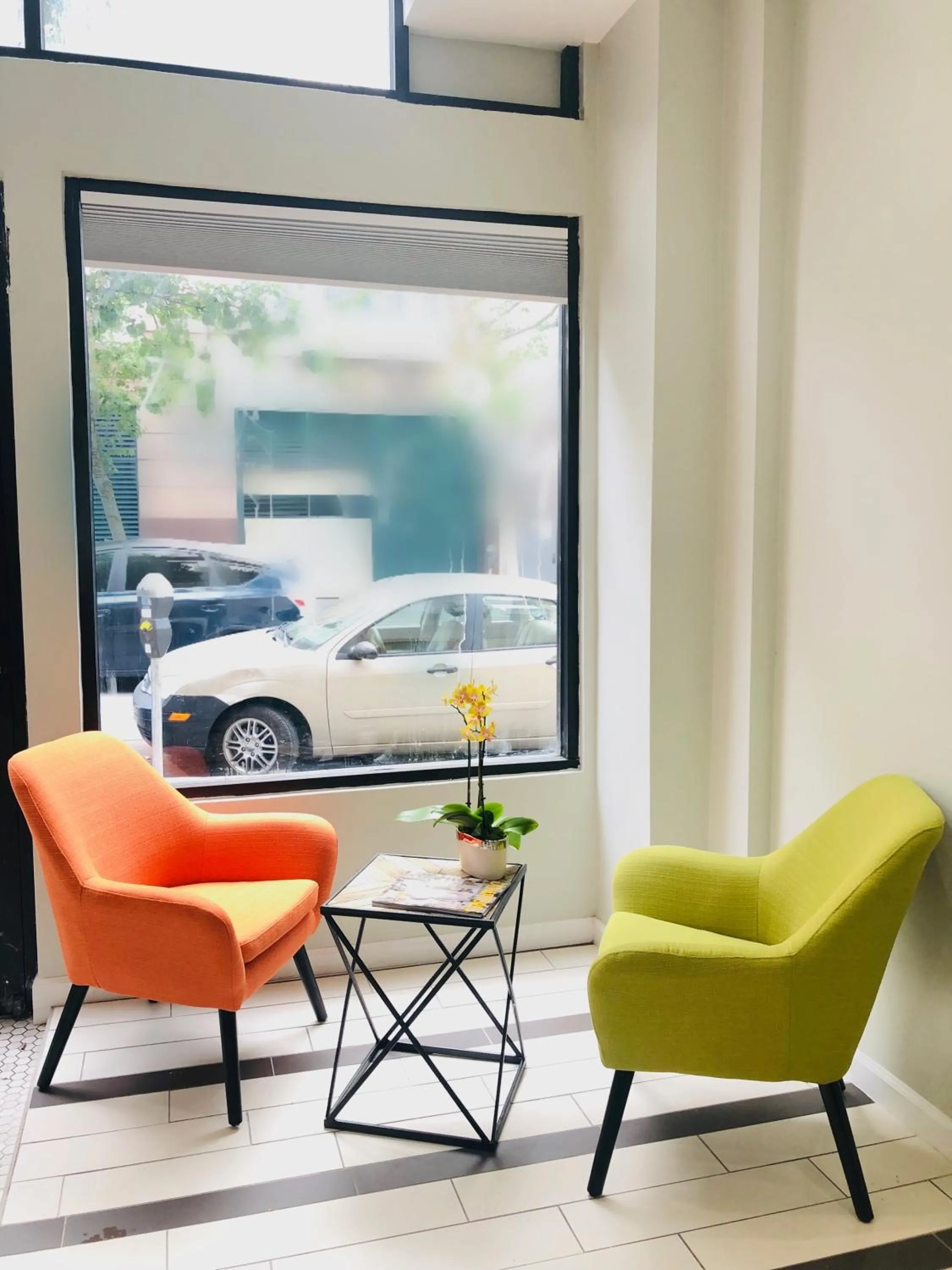 Communal lounge/ TV room in Bay Hotel