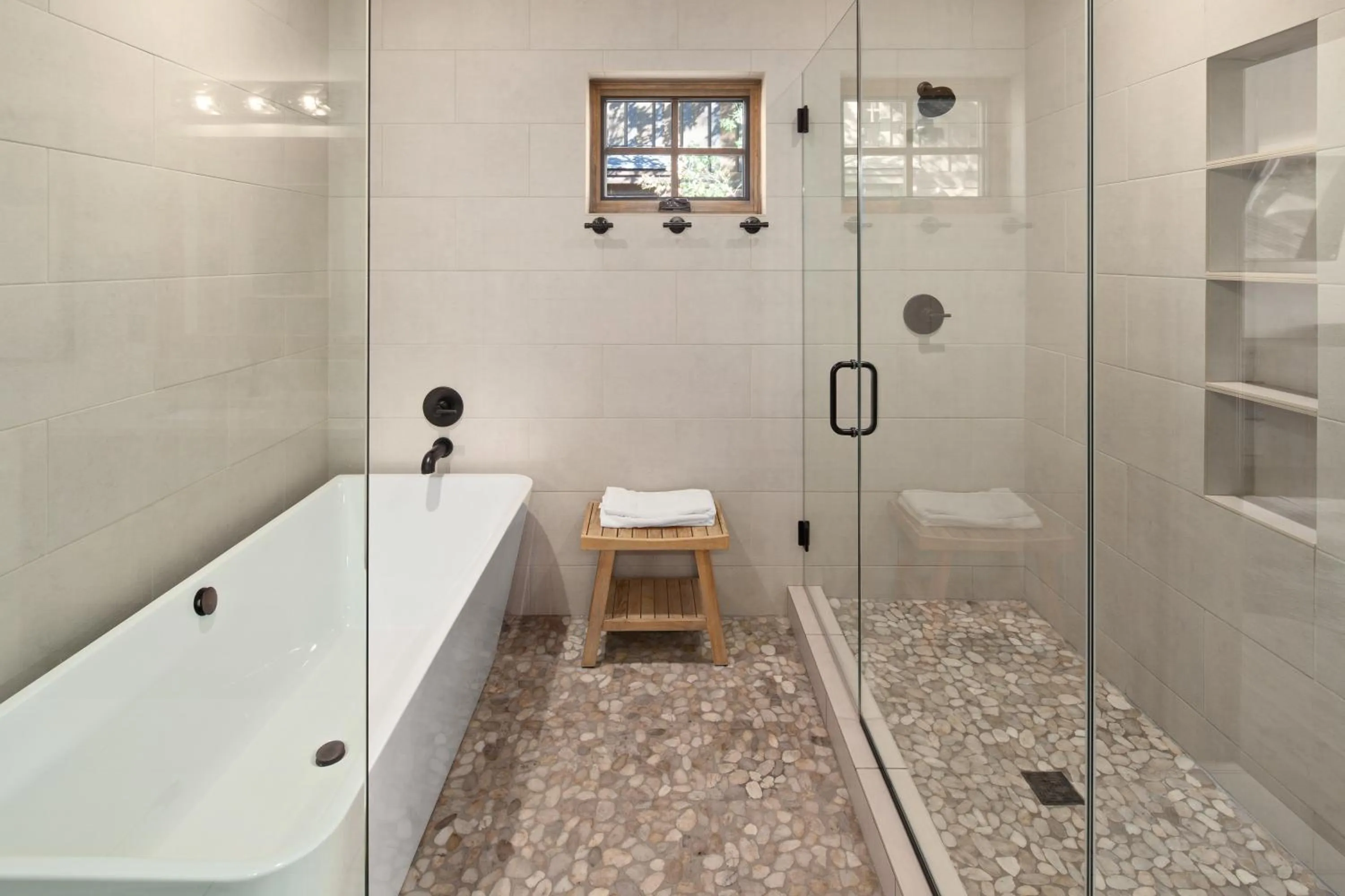 Shower in Lodge at Whitefish Lake