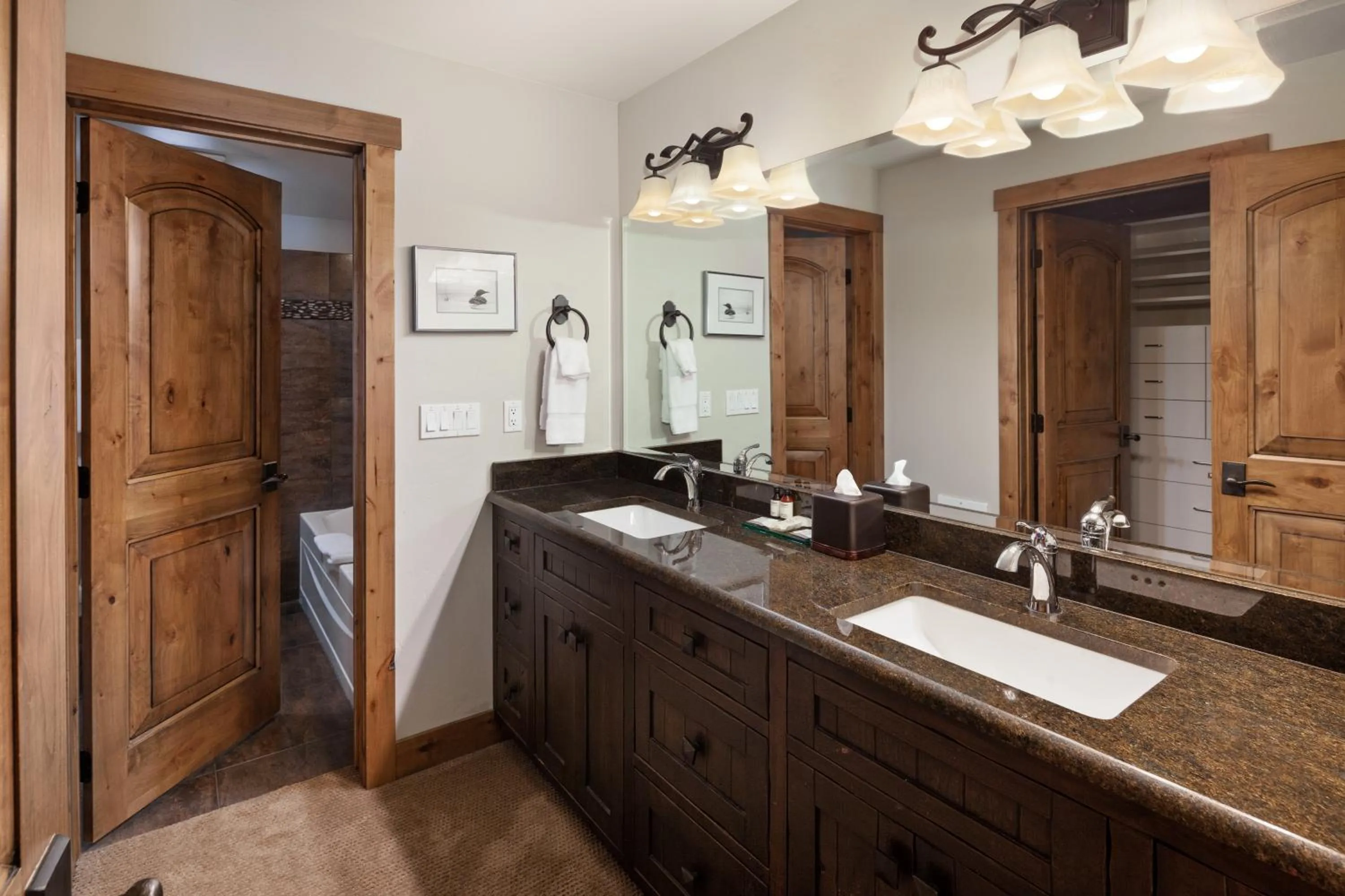 Bathroom in Lodge at Whitefish Lake