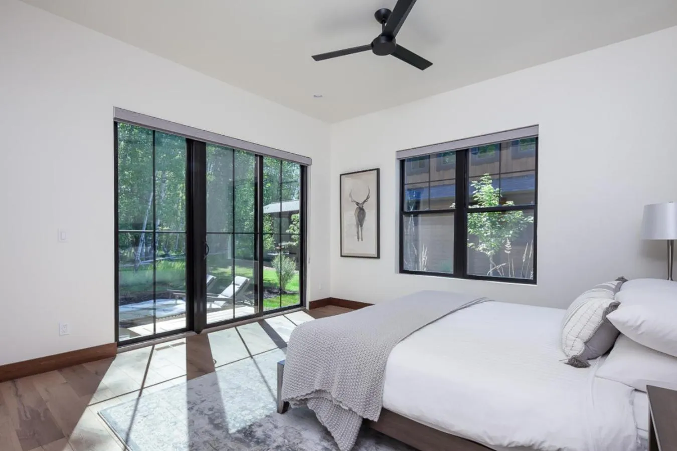 Bedroom, Bed in Lodge at Whitefish Lake