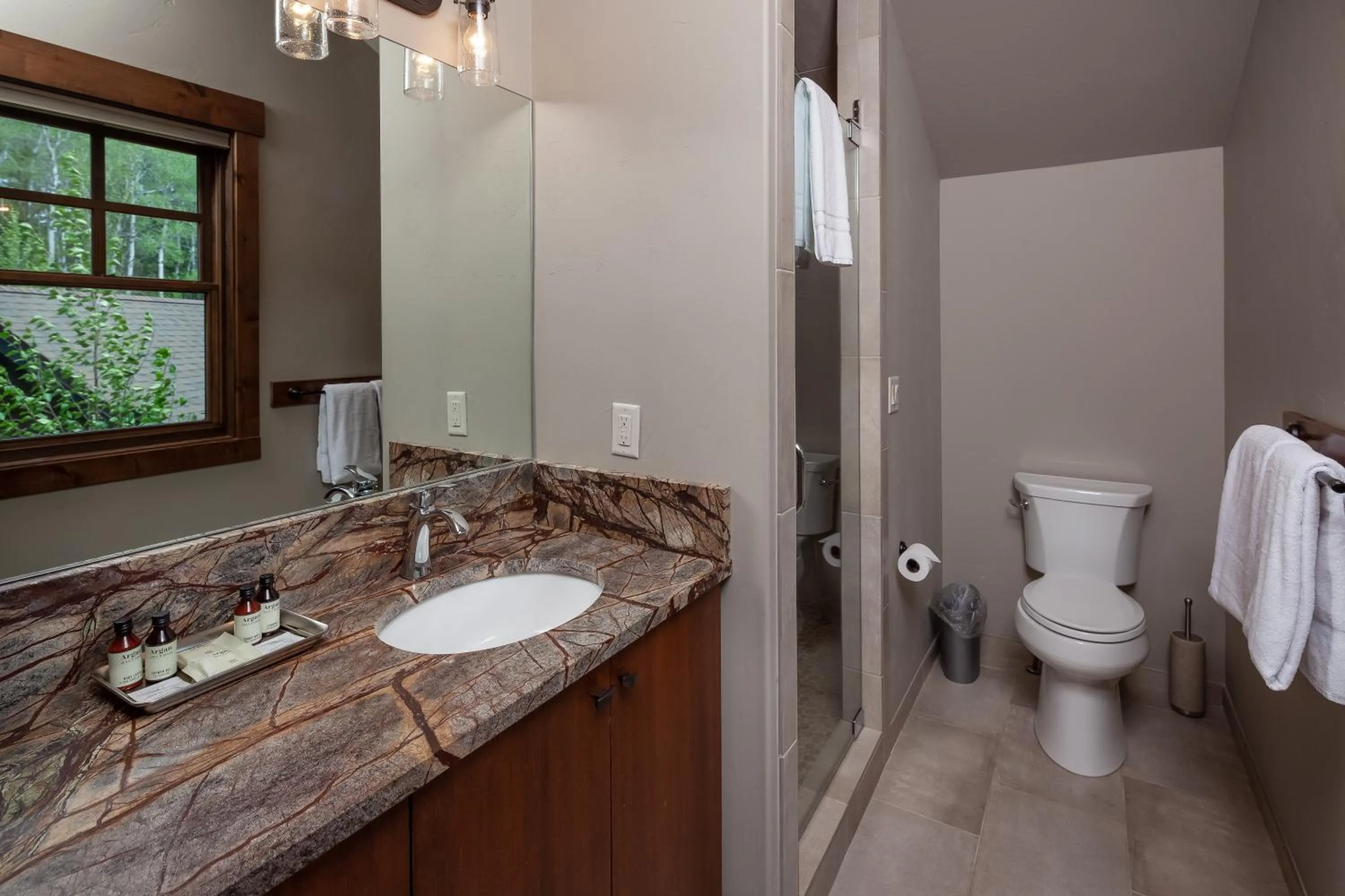 Bathroom in Lodge at Whitefish Lake