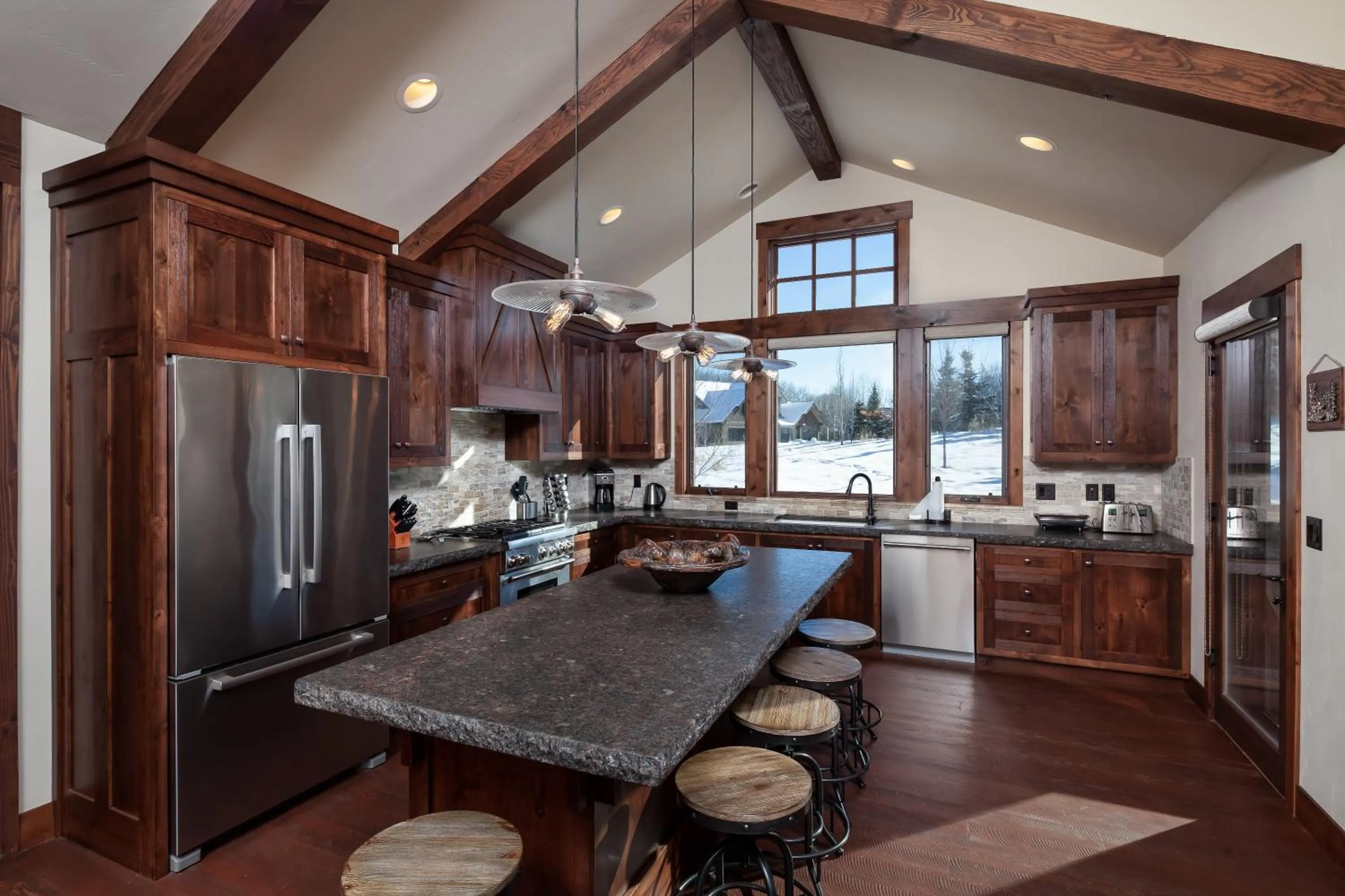 kitchen in Lodge at Whitefish Lake