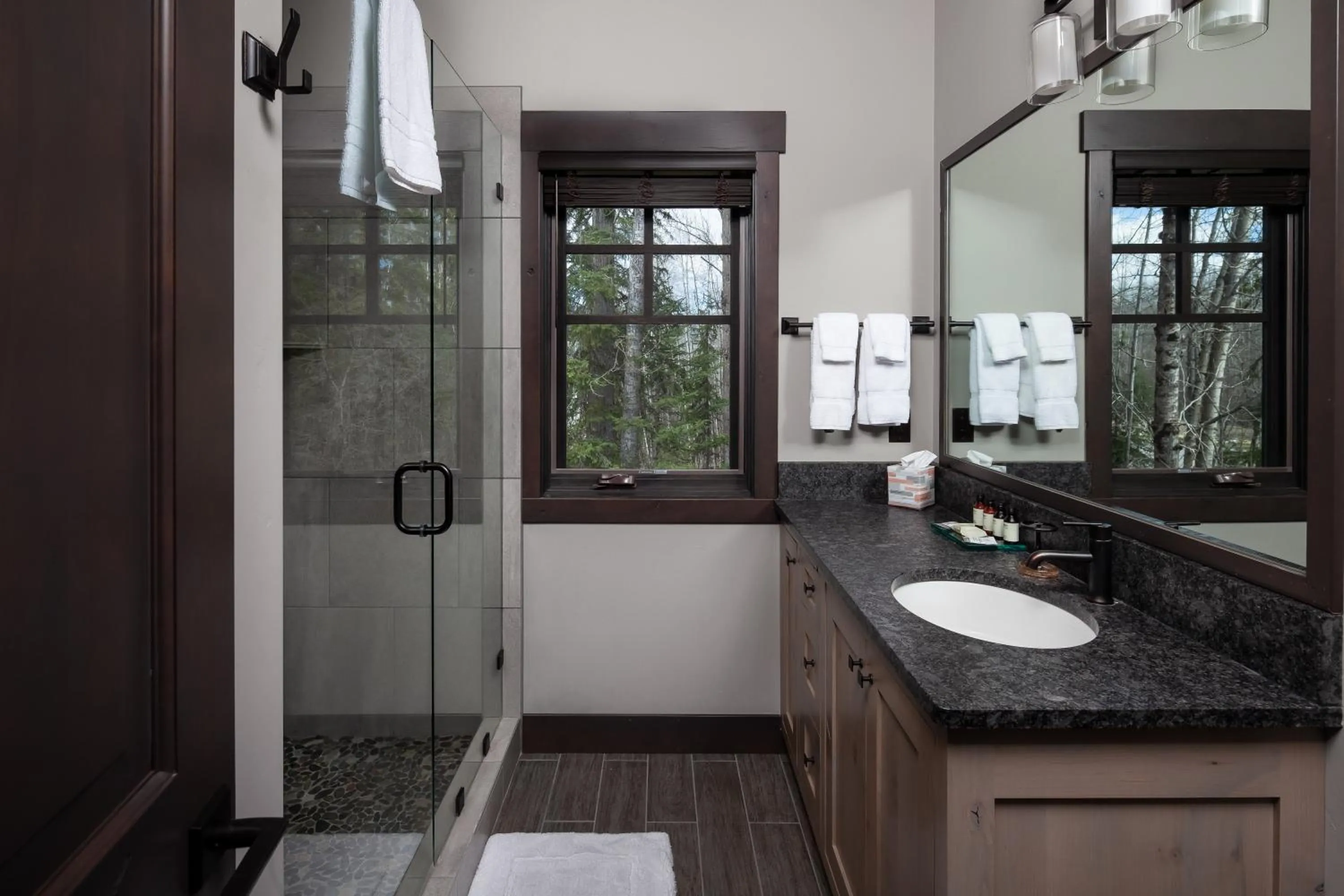 Shower in Lodge at Whitefish Lake