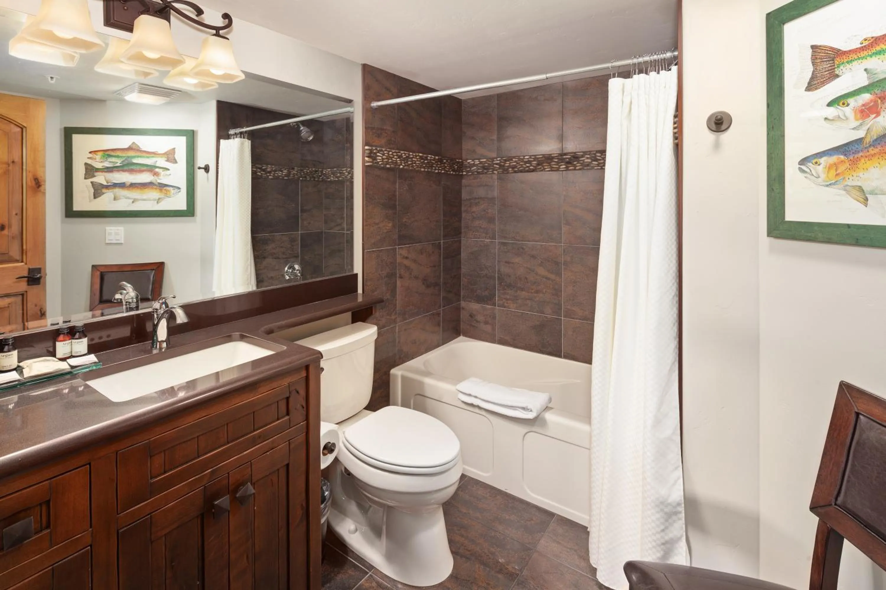 Bathroom in Lodge at Whitefish Lake