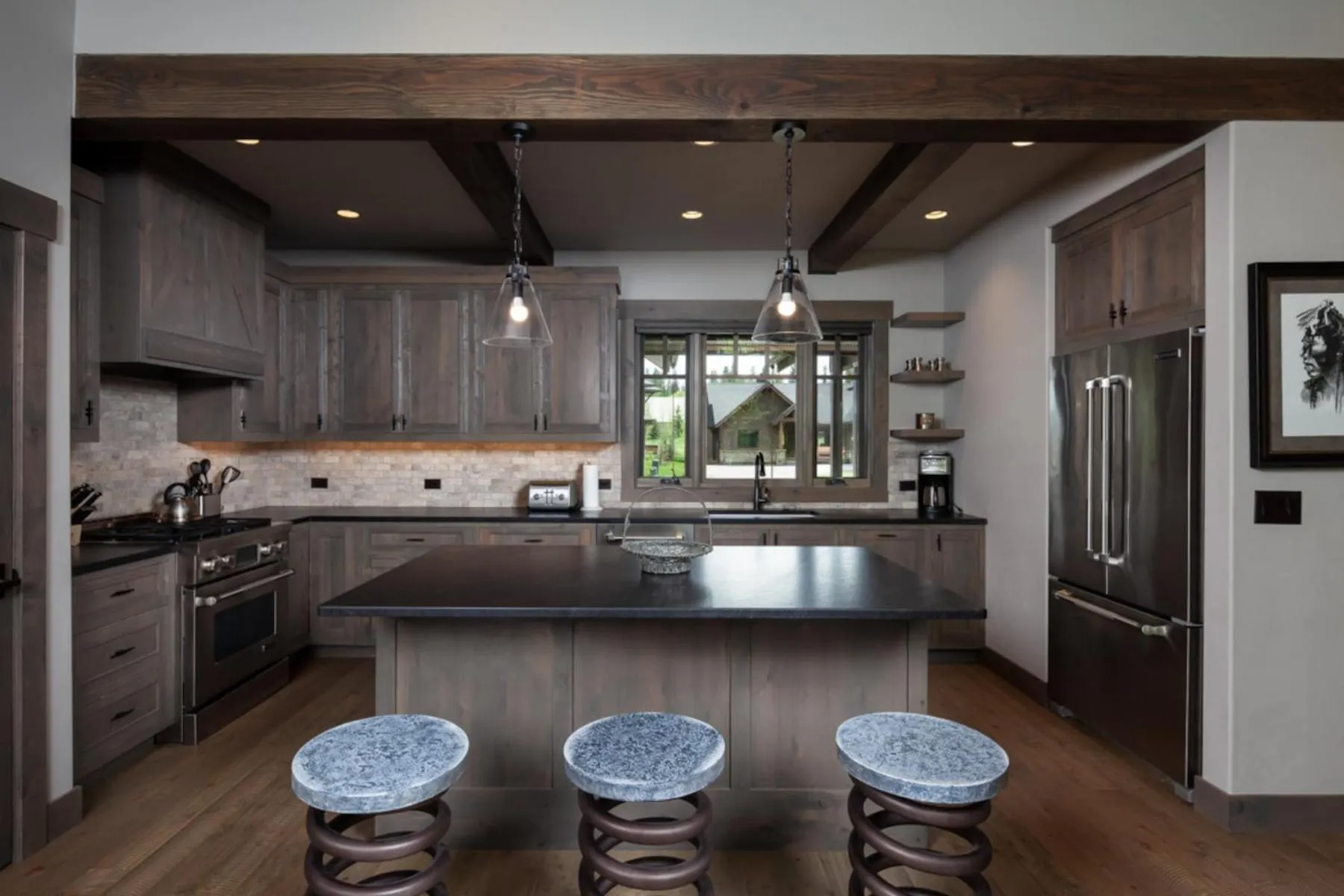 kitchen in Lodge at Whitefish Lake