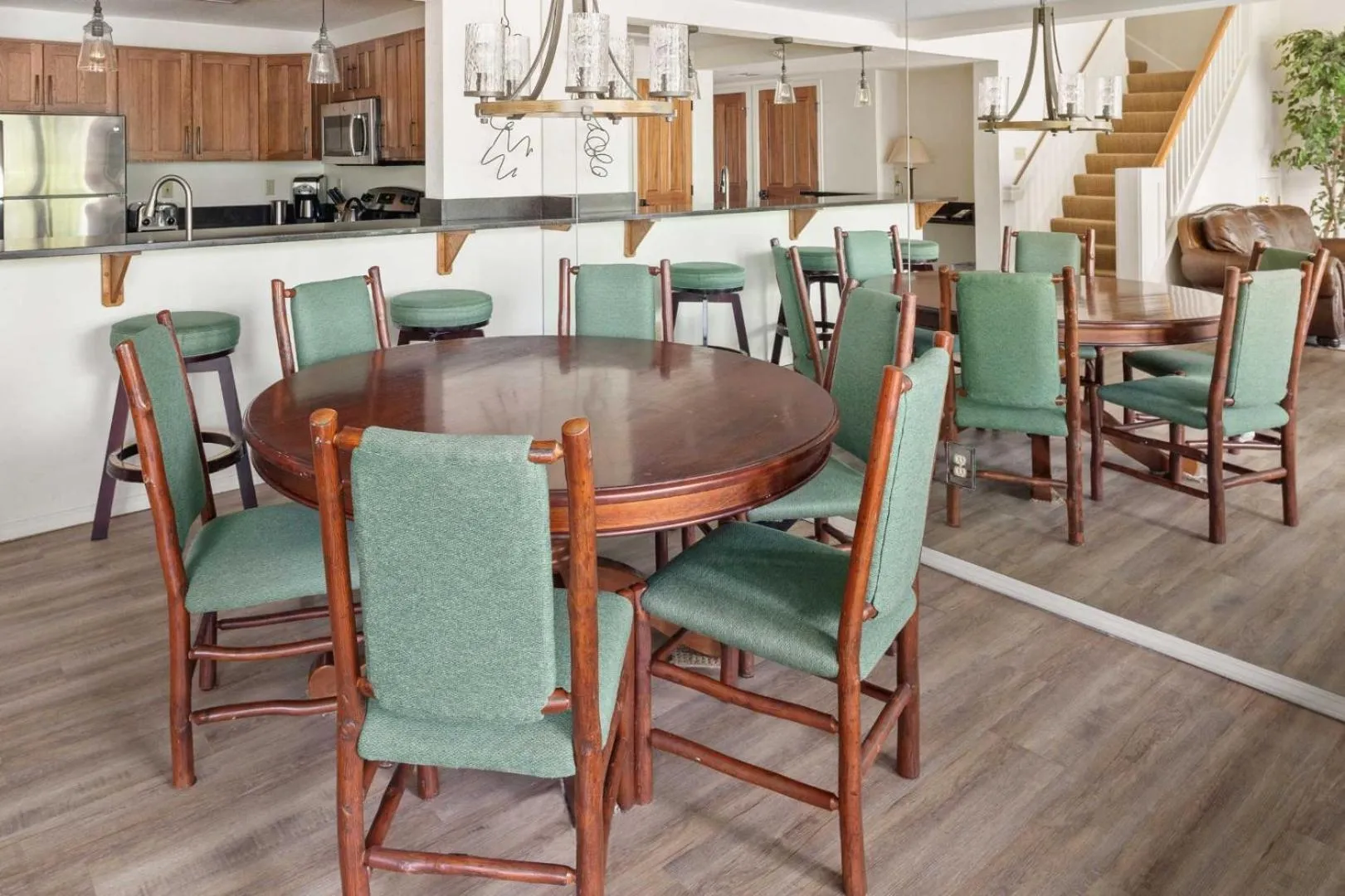 Dining area in Lodge at Whitefish Lake