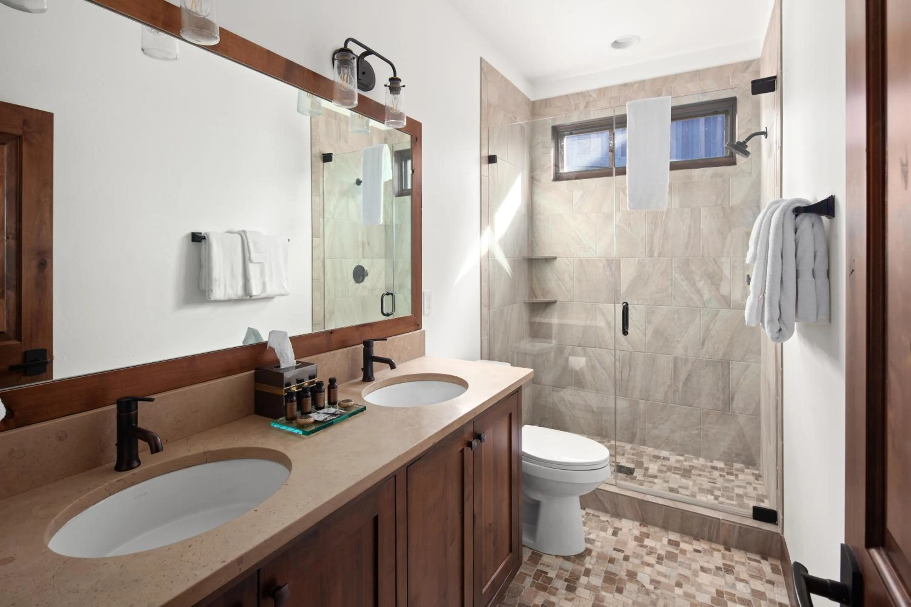 Shower in Lodge at Whitefish Lake