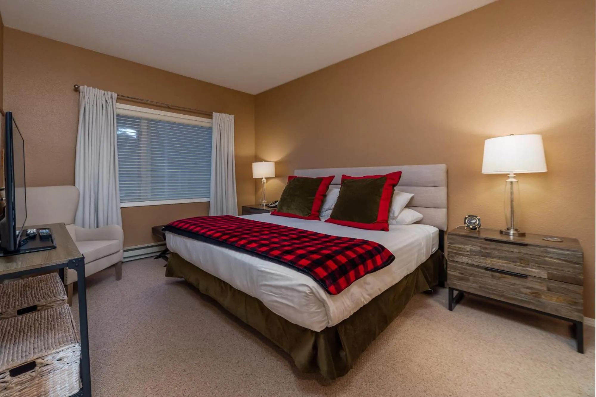 Bed in Lodge at Whitefish Lake