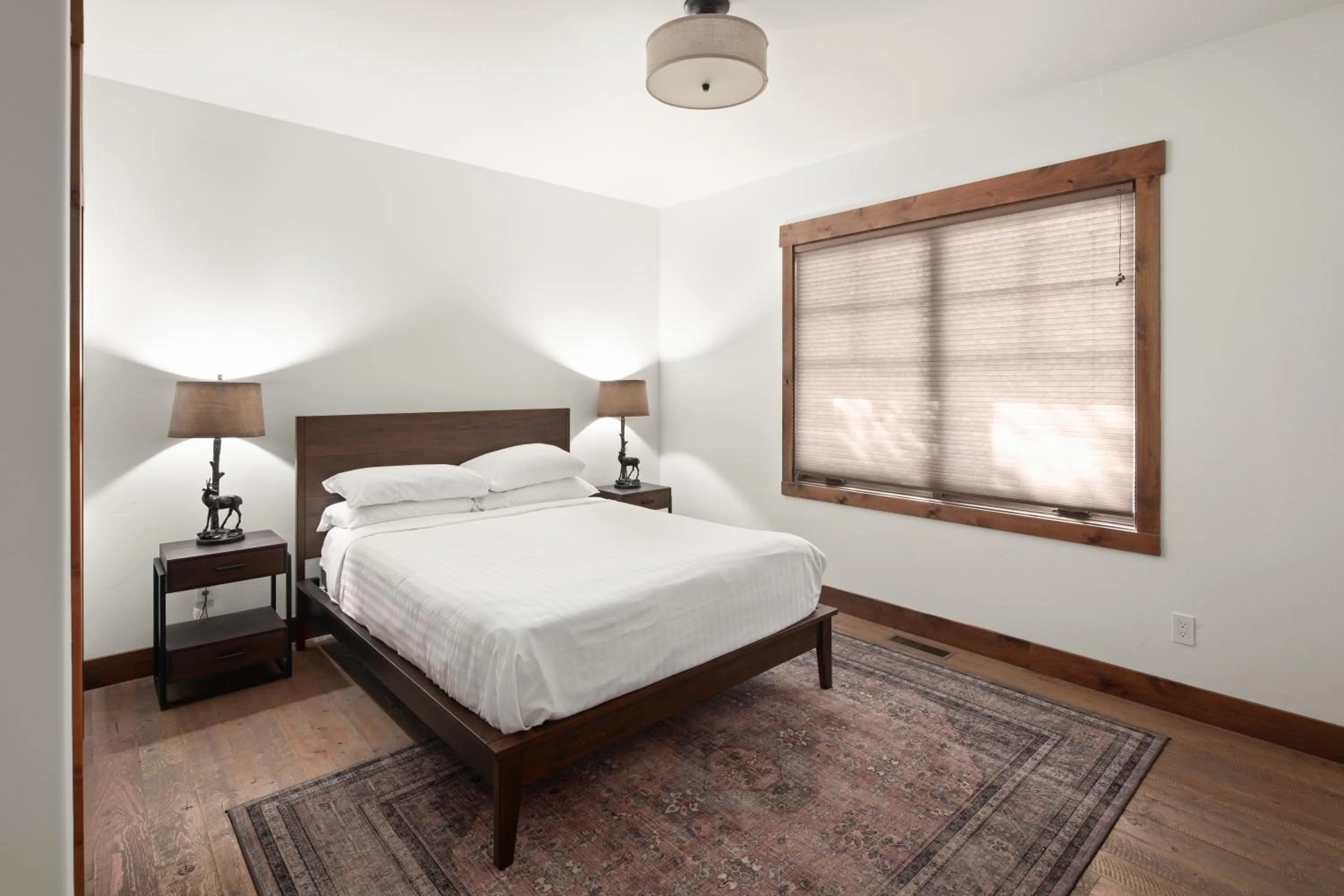 Bedroom, Bed in Lodge at Whitefish Lake