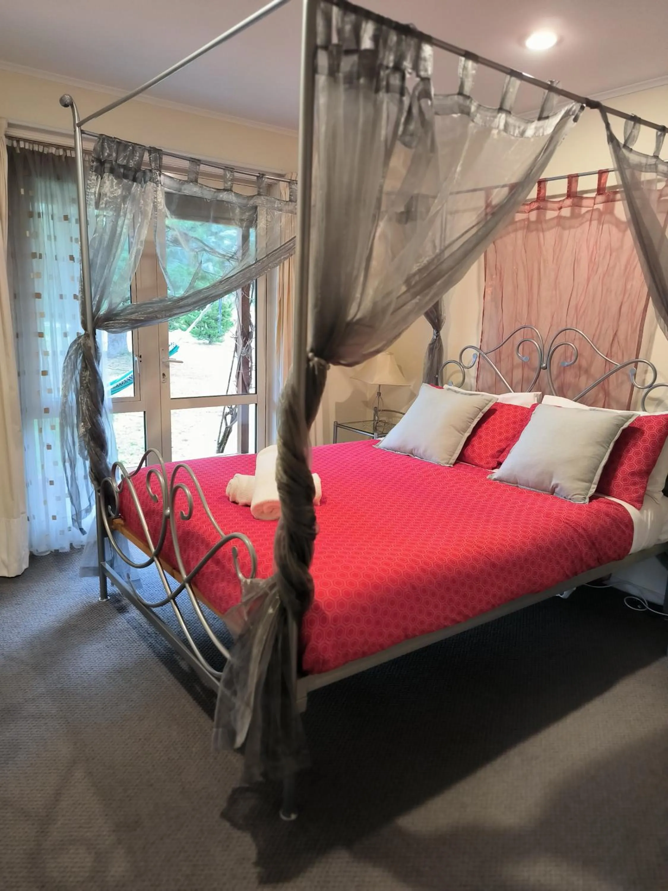 Bed in Vibrant Living Retreat