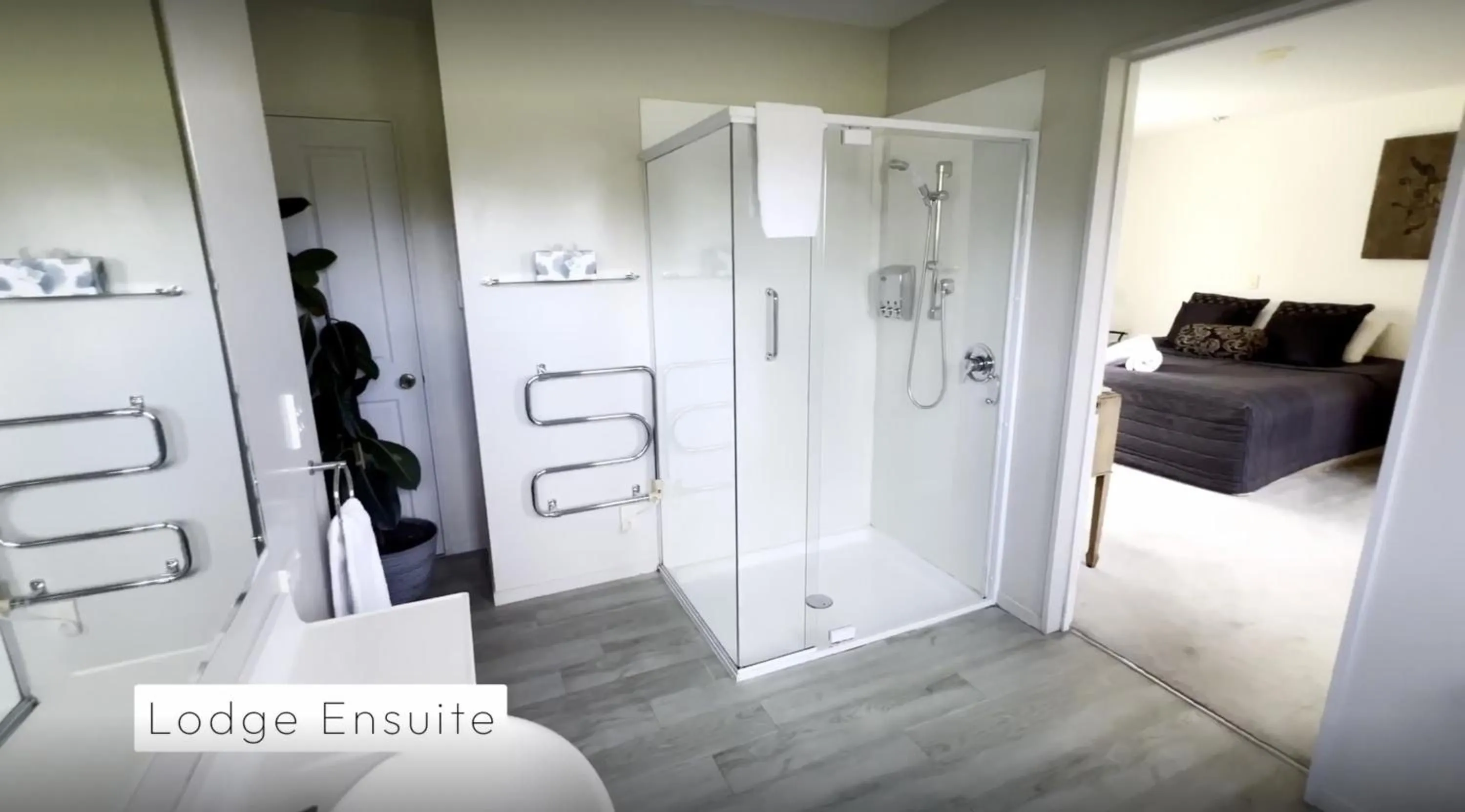 Shower in Vibrant Living Retreat