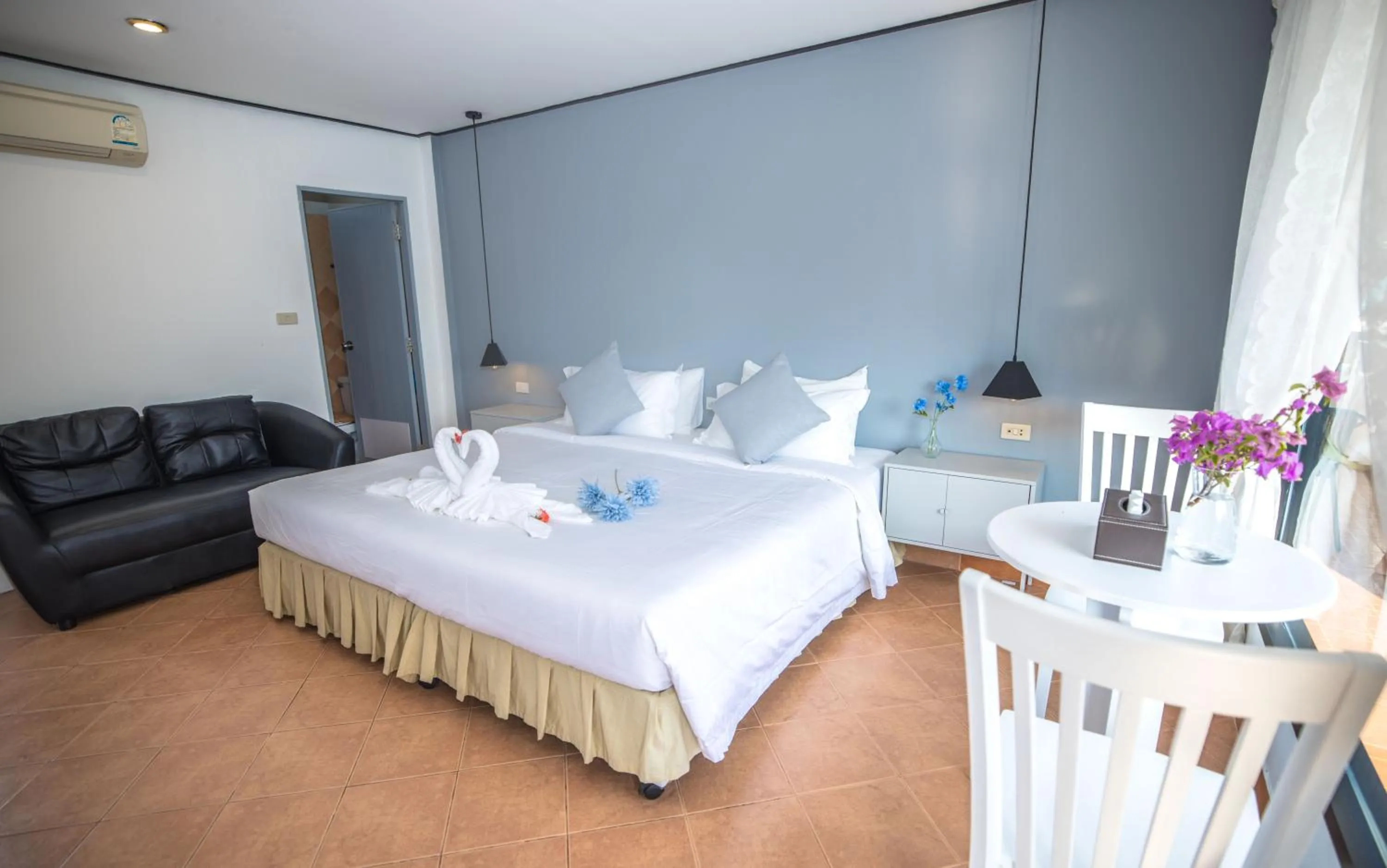 Bed in Blue Carina Hotel Phuket