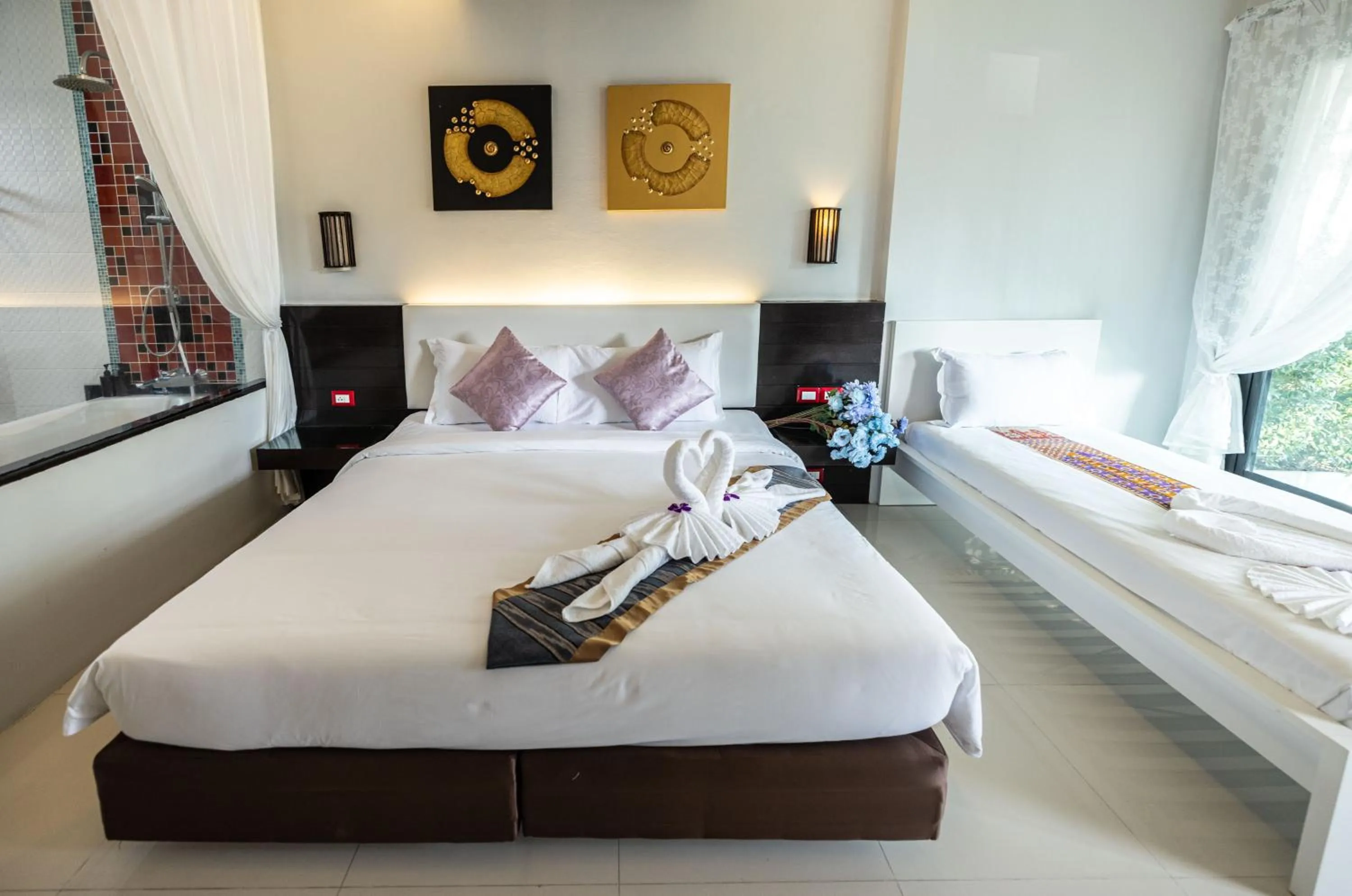Bed in Blue Carina Hotel Phuket