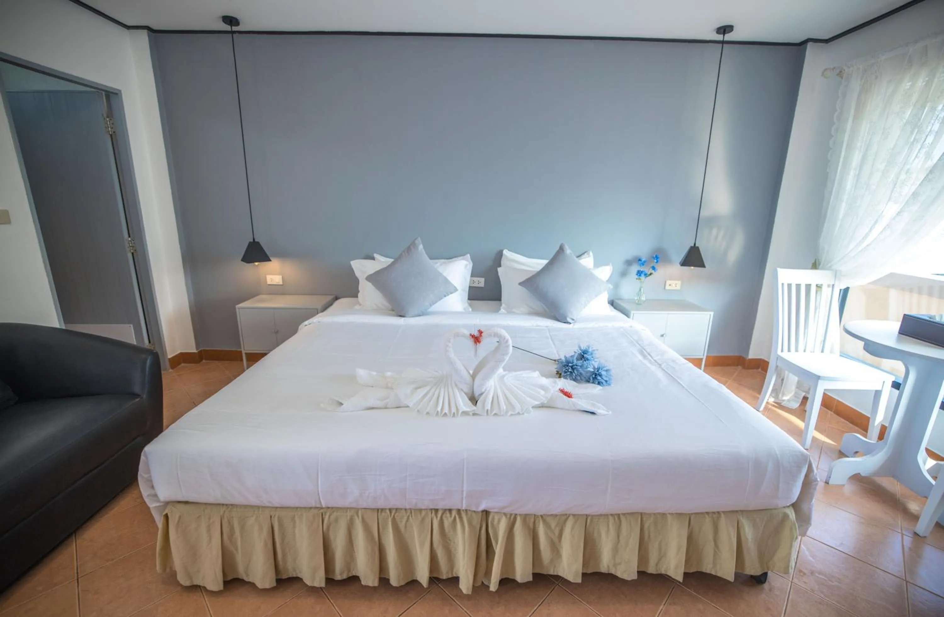 Bed in Blue Carina Hotel Phuket