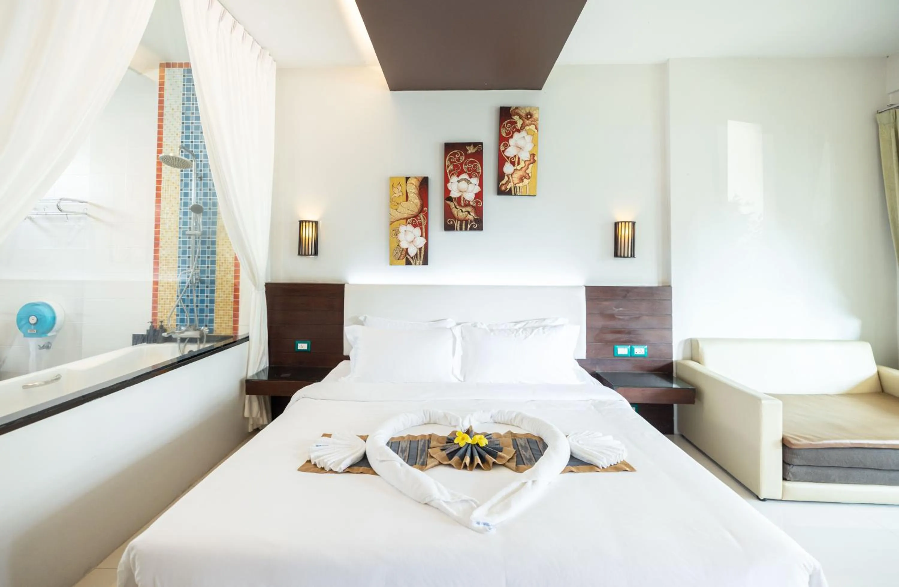 Bed in Blue Carina Hotel Phuket