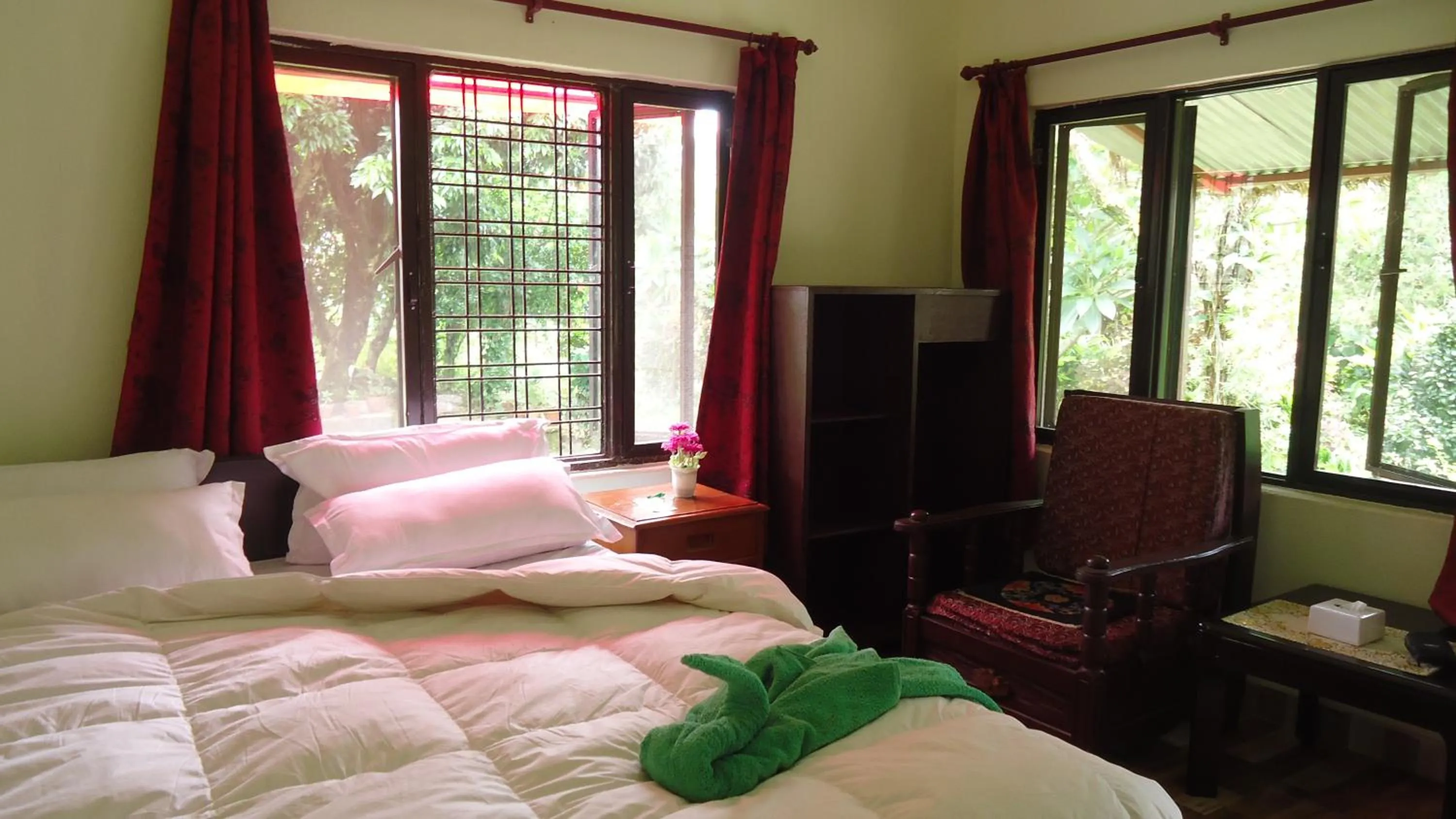 Bed in Gurkha Lodge