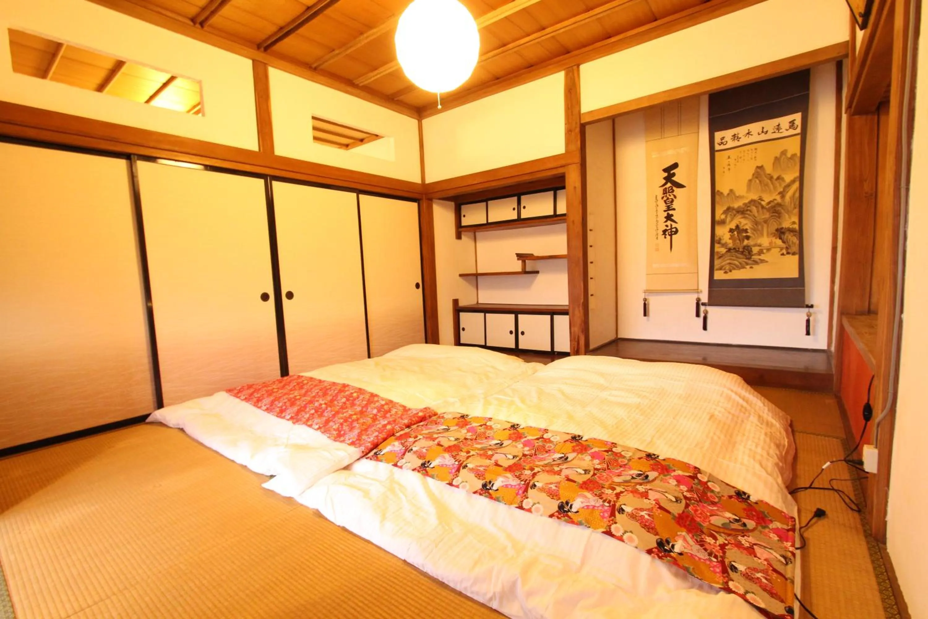 Bed in Fuji Sakura House