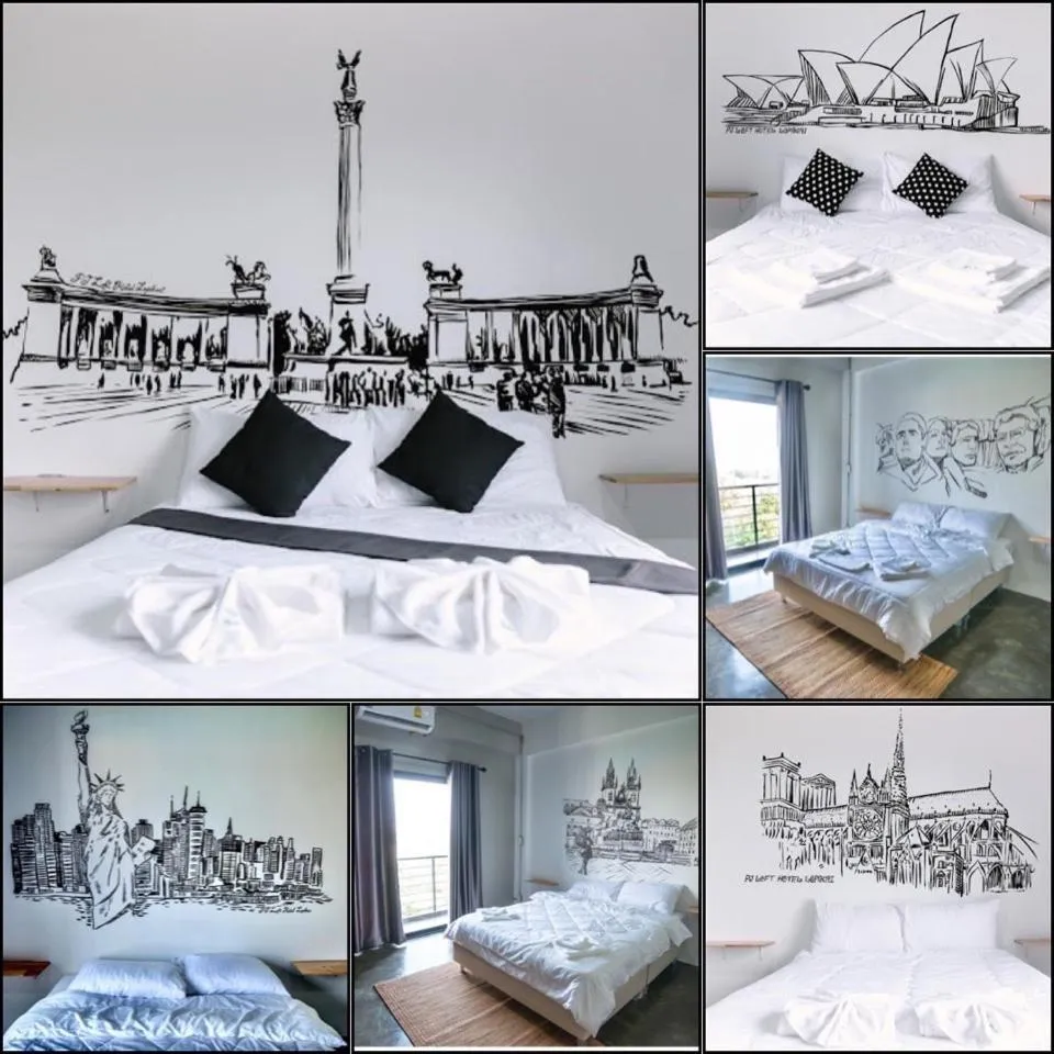 Bed in PJ Loft Hotel