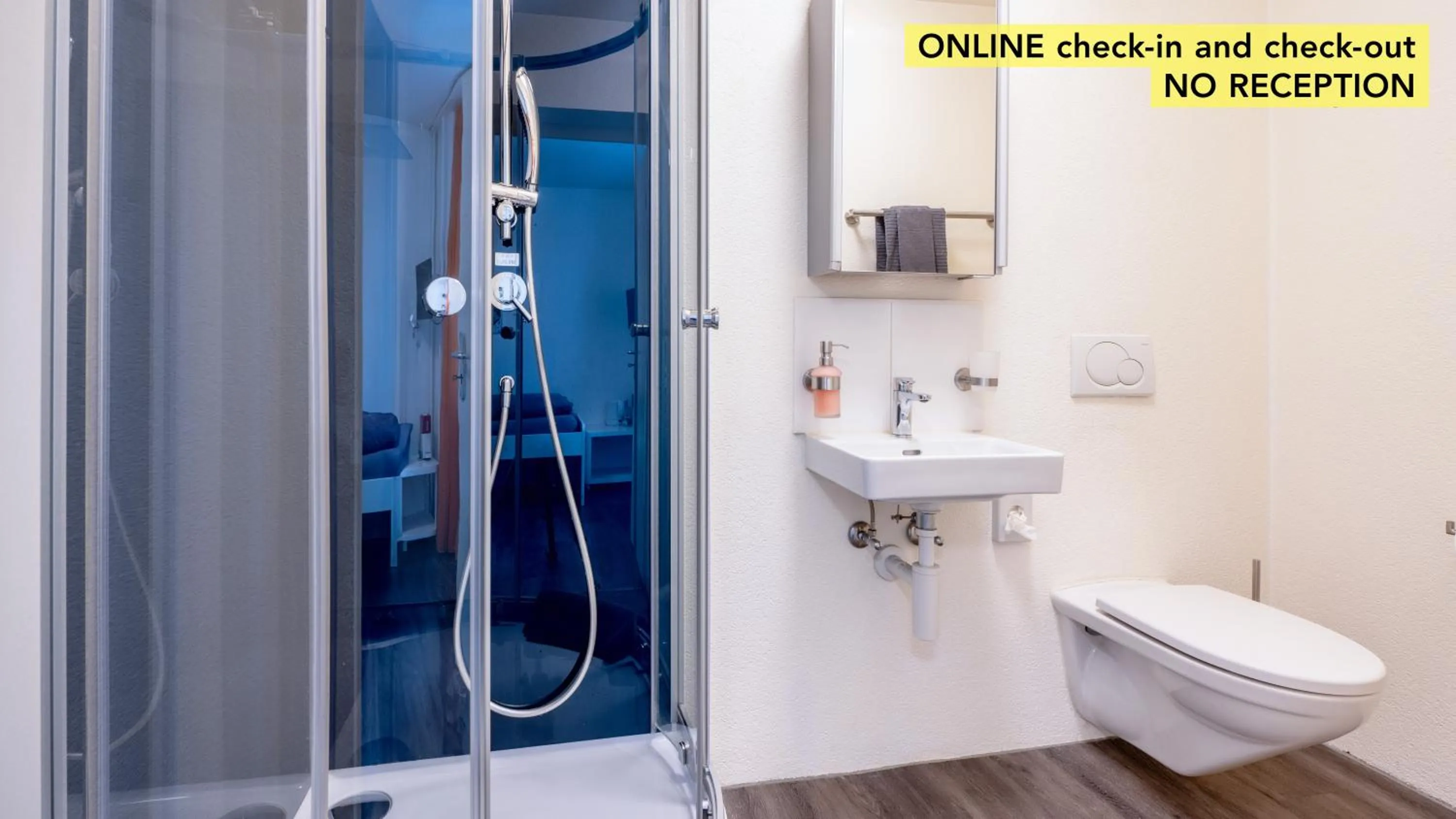 Bathroom in Anstatthotel Zug - app self-check-in