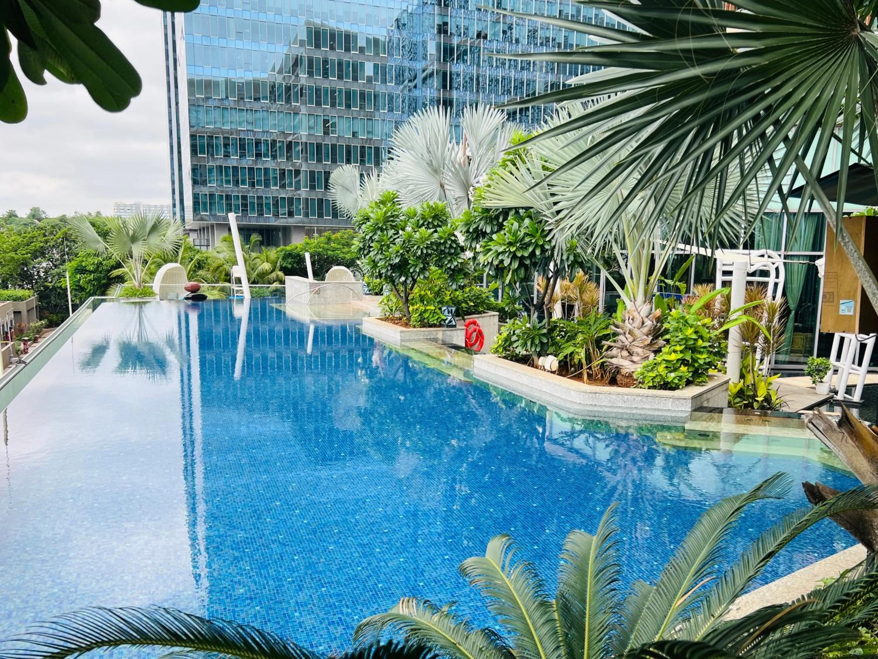 Pool view in ITC Kohenur, a Luxury Collection Hotel, Hyderabad
