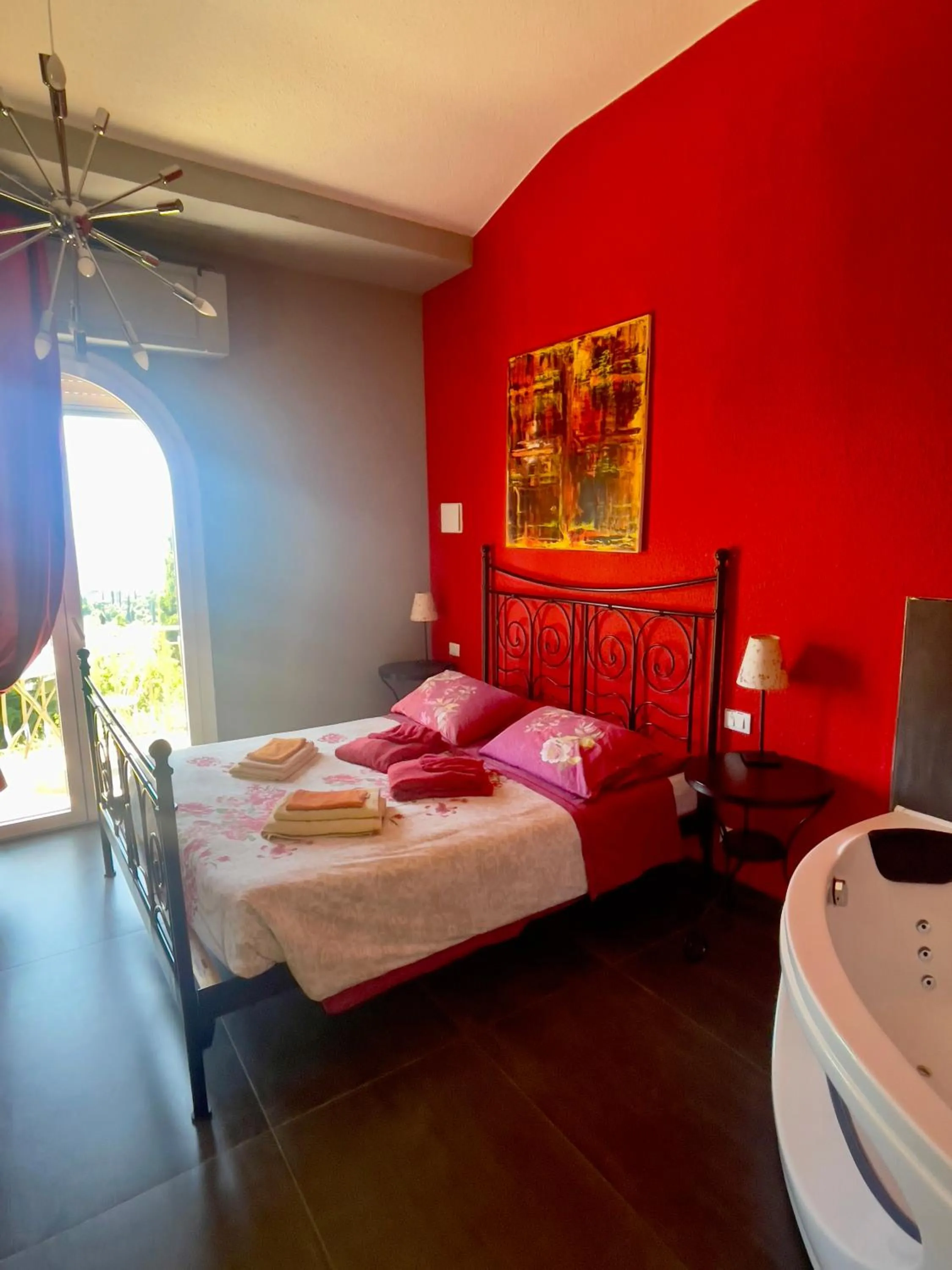 Bed in Villa Gaia - Luxury Villa, pool & wellness rooms