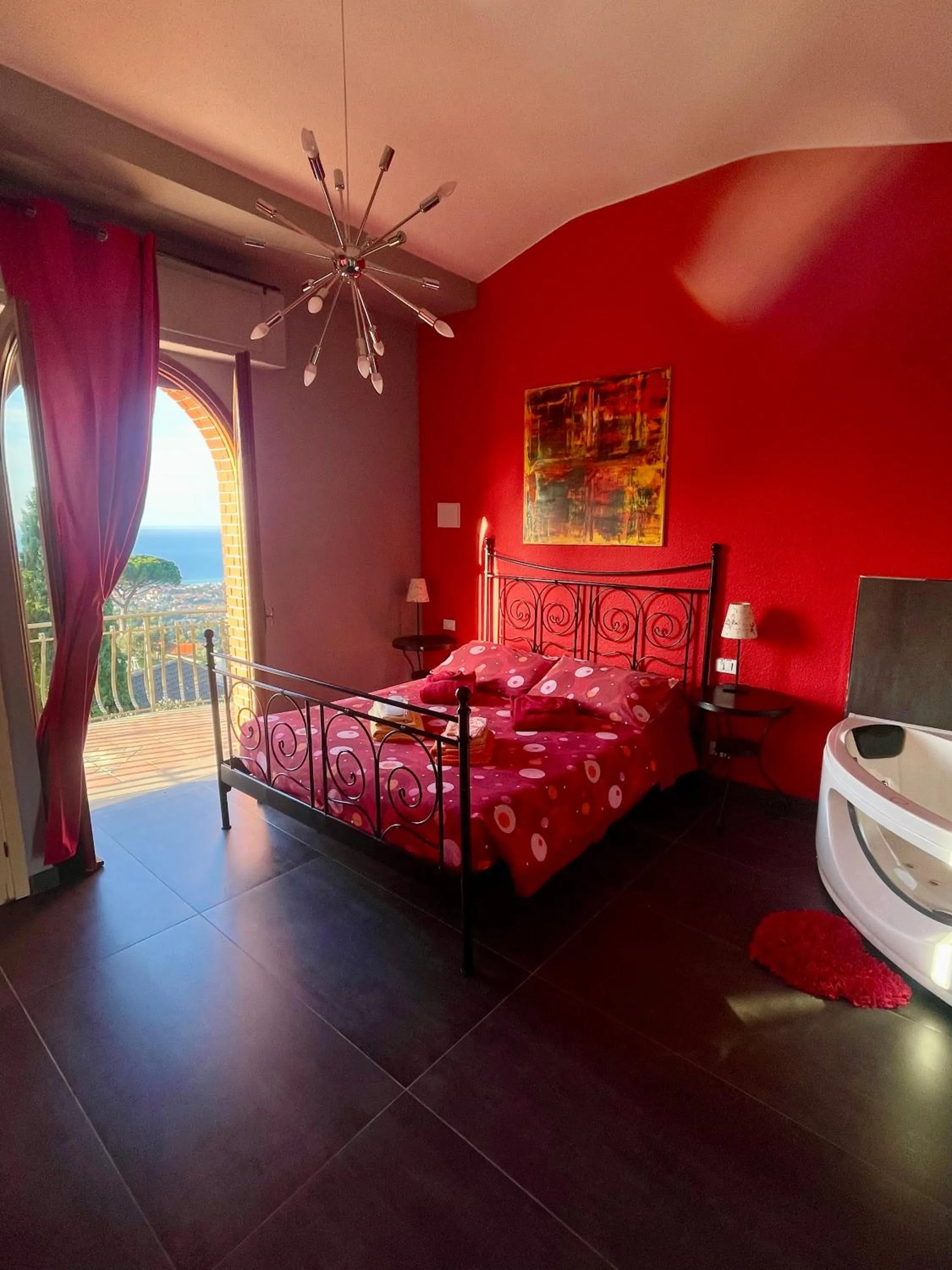 Bed in Villa Gaia - Luxury Villa, pool & wellness rooms