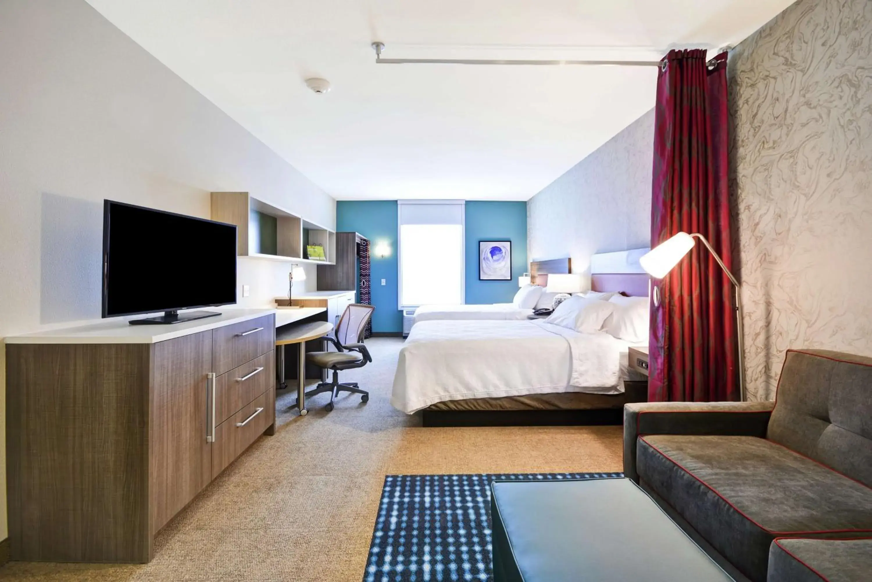 Bedroom, Bed in Home2 Suites By Hilton Plymouth Minneapolis Bedroom, Bed in Home2 Suites By Hilton Plymouth Minneapolis