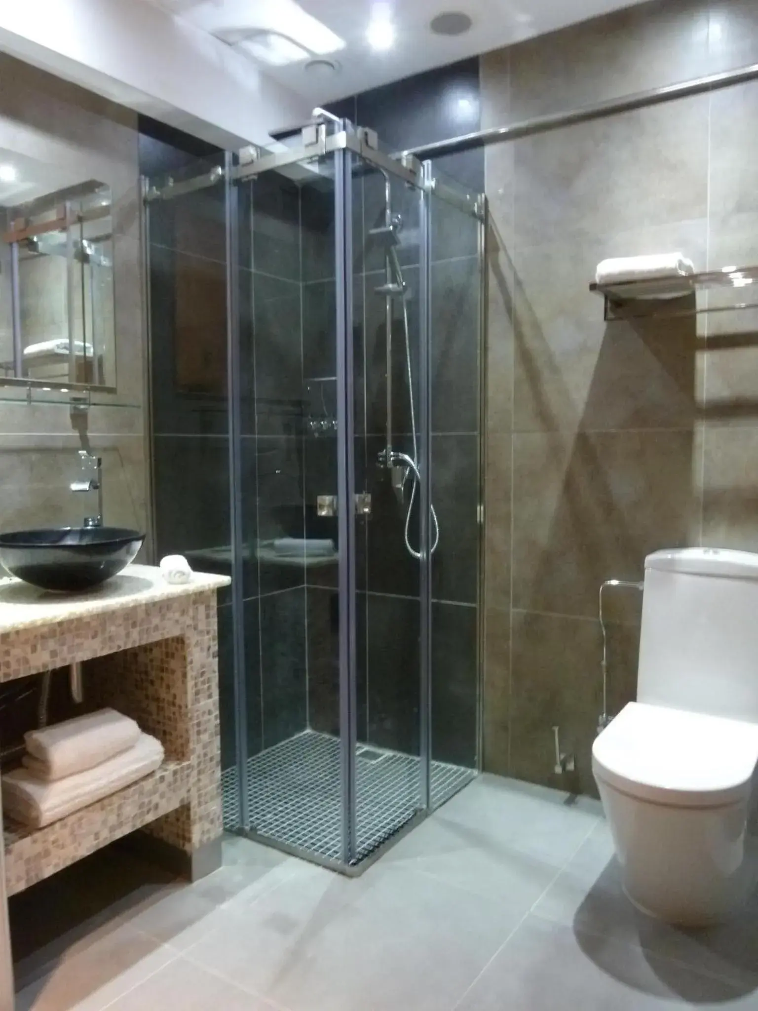 Bathroom in Achilleos City Hotel Bathroom in Achilleos City Hotel