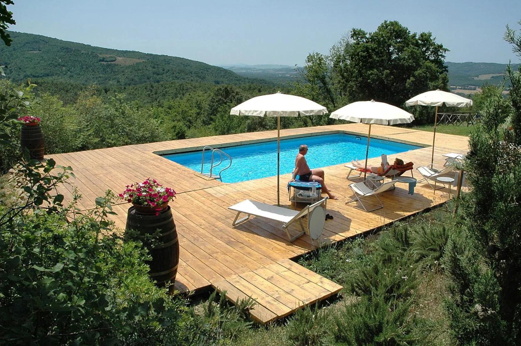 Pool view in Tenuta Casabianca