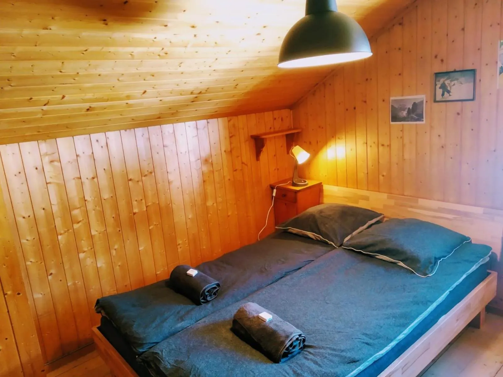 Bed in Hôtel Pension du Lac Bleu