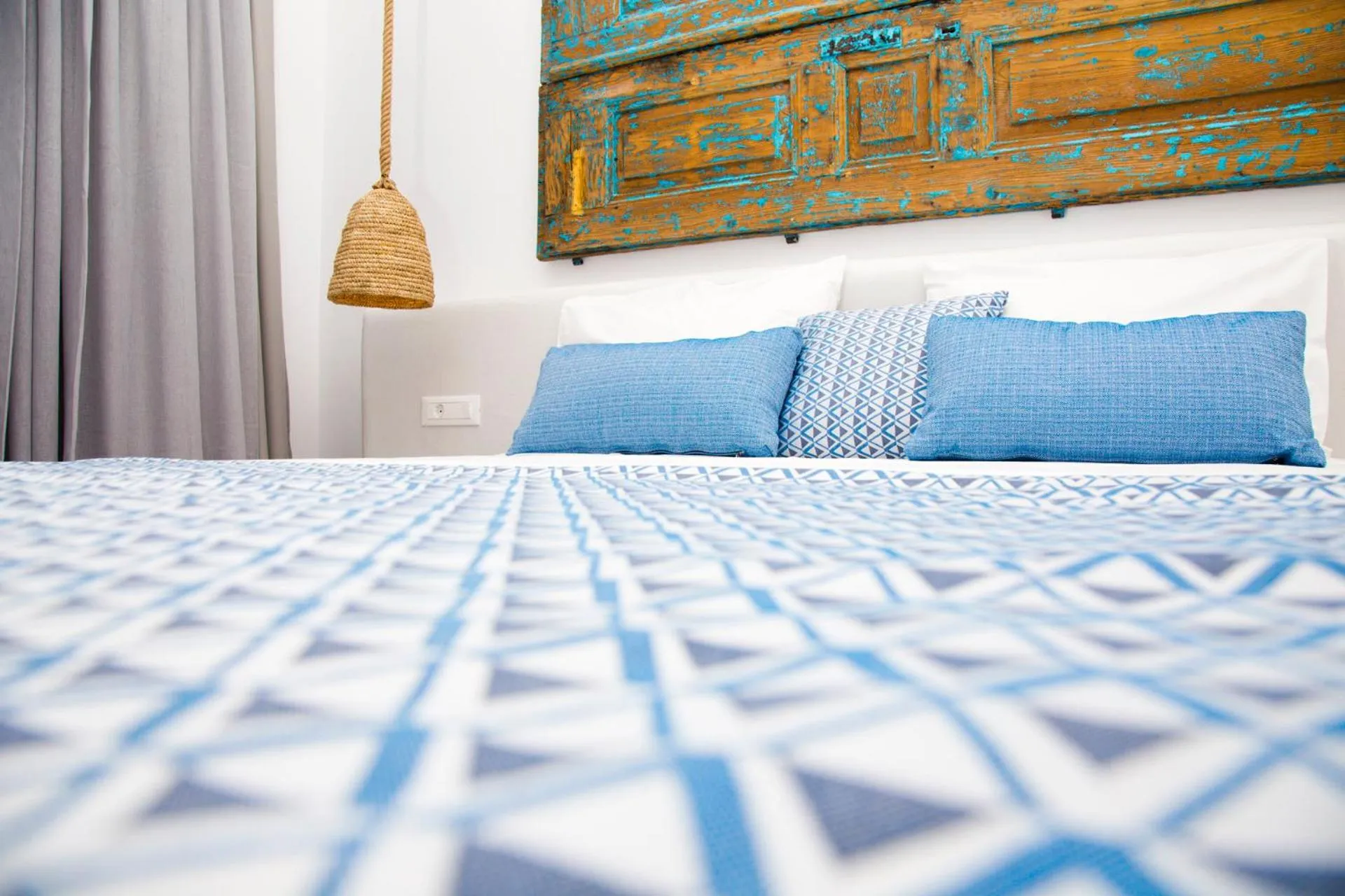 Bedroom, Bed in Lindos Portes Suites - Adults Only