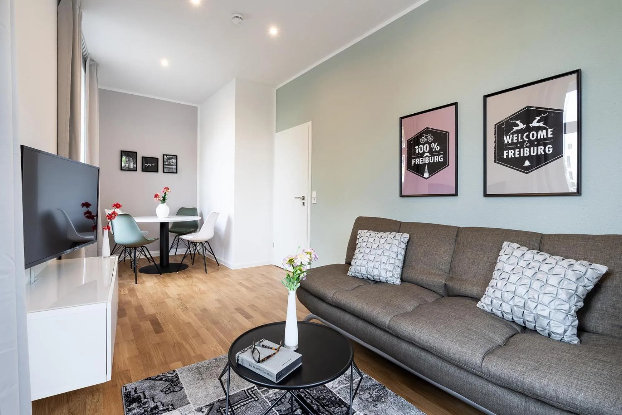 Living room in Freiburg Apartments Friedrichring