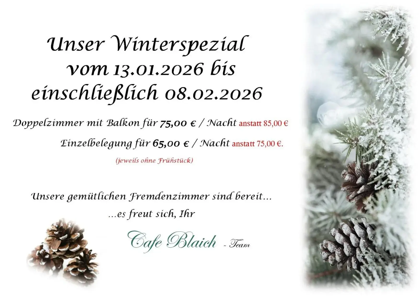 Double Room with Balcony - single occupancy in Café Blaich - Hotel Garni Double Room with Balcony - single occupancy in Café Blaich - Hotel Garni